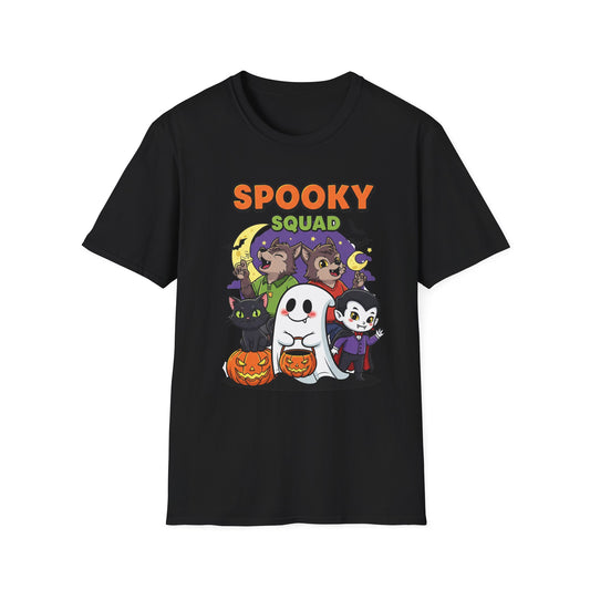 Spooky Squad T-Shirt, Halloween Tee, Cute Ghost Shirt, Unisex Graphic Tee, Fall Fashion, Trick or Treat T-Shirt