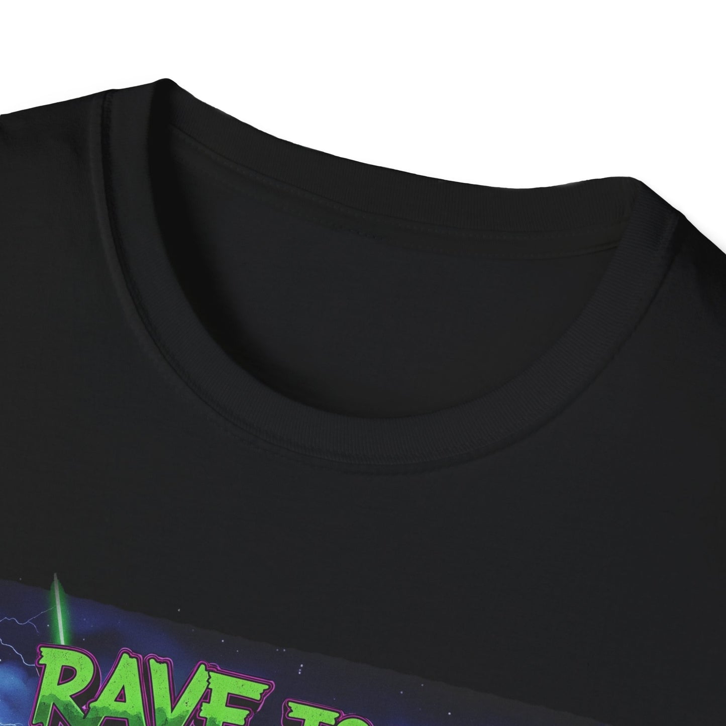 Rave to the Grave Unisex Softstyle T-Shirt | Festival Tee, Edgy Graphic Shirt, Concert Outfit, Alternative Apparel, Unique Gift