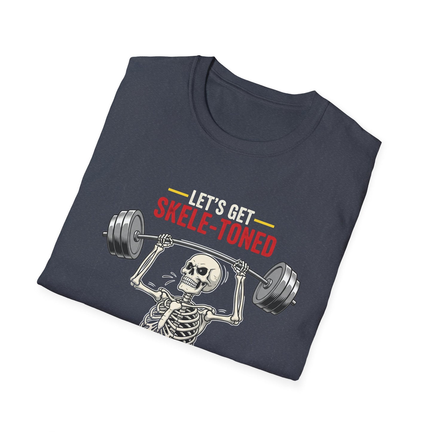 Let's Get Skele-Toned Halloween T-Shirt | Funny Fitness Tee, Unisex Halloween Apparel, Spooky Gym Shirt, Skeleton Workout Top, Unique Gift
