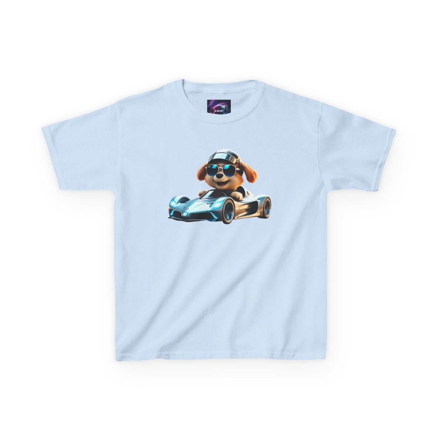 Cool Dog Racing Kids Tee - Fun Lightweight Cotton T-Shirt for Young Speedsters