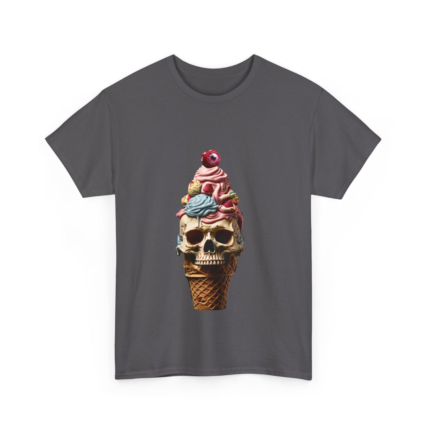 Skull Ice Cream Unisex Heavy Cotton Tee - S-Mart Shop Smart Treasures