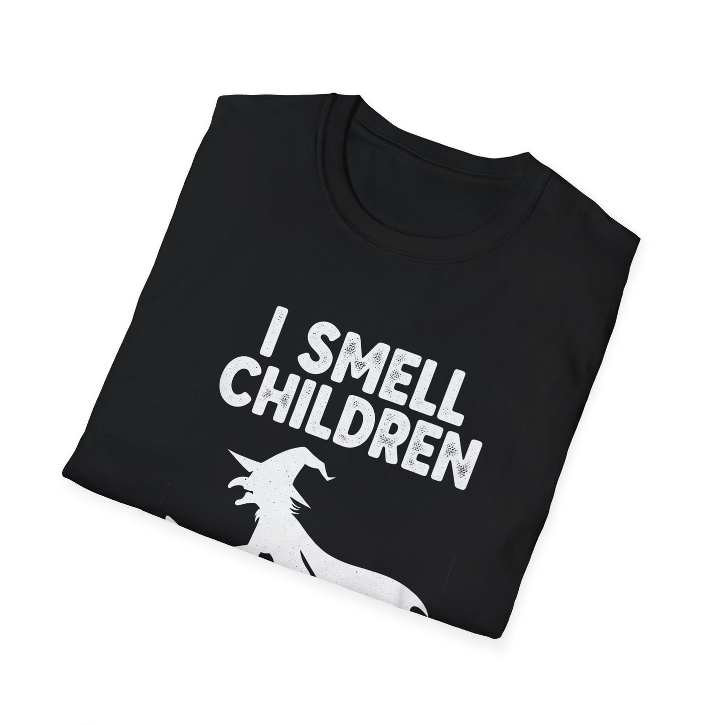 Funny I Smell Children Witch Parity Unisex Softstyle T-Shirt - I Smell Children, Gift for Parents, Humor Tee, Casual Wear, Halloween Party, Fun Outfit
