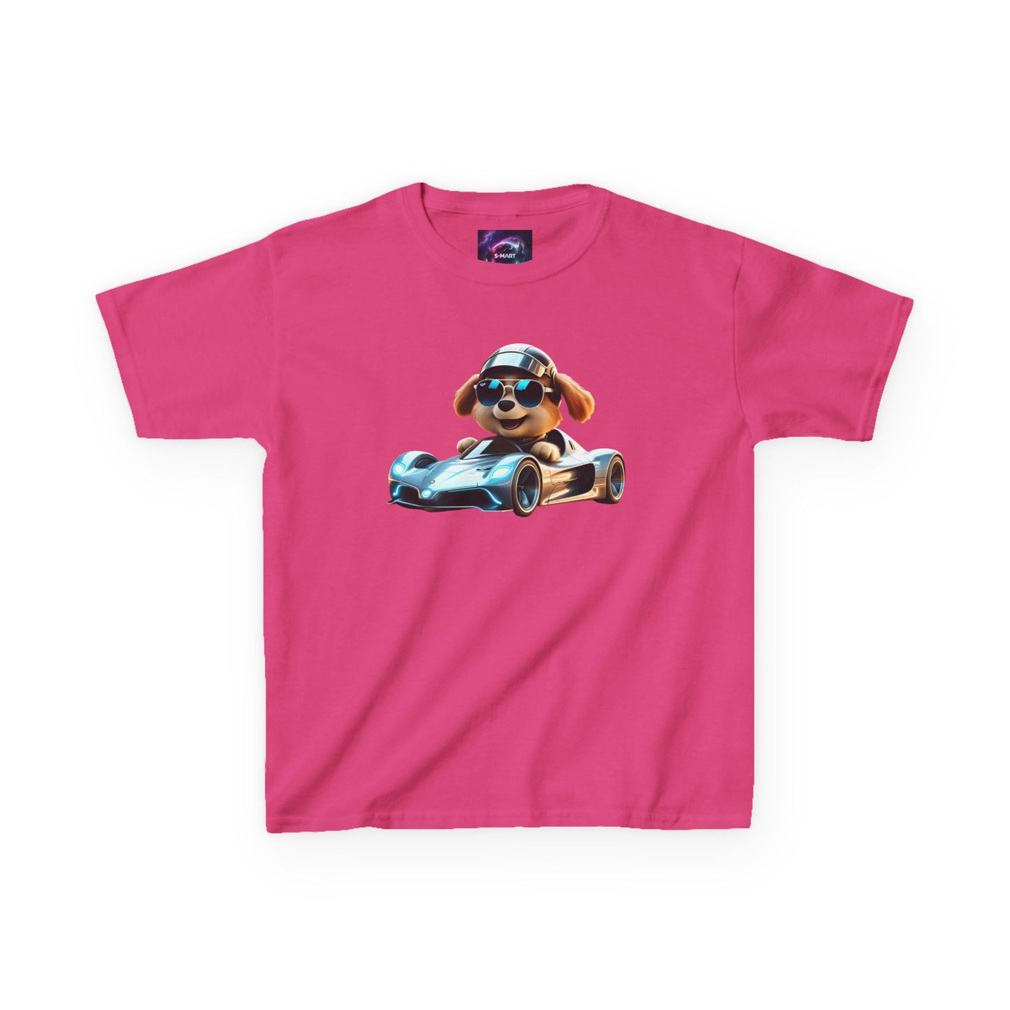 Cool Dog Racing Kids Tee - Fun Lightweight Cotton T-Shirt for Young Speedsters