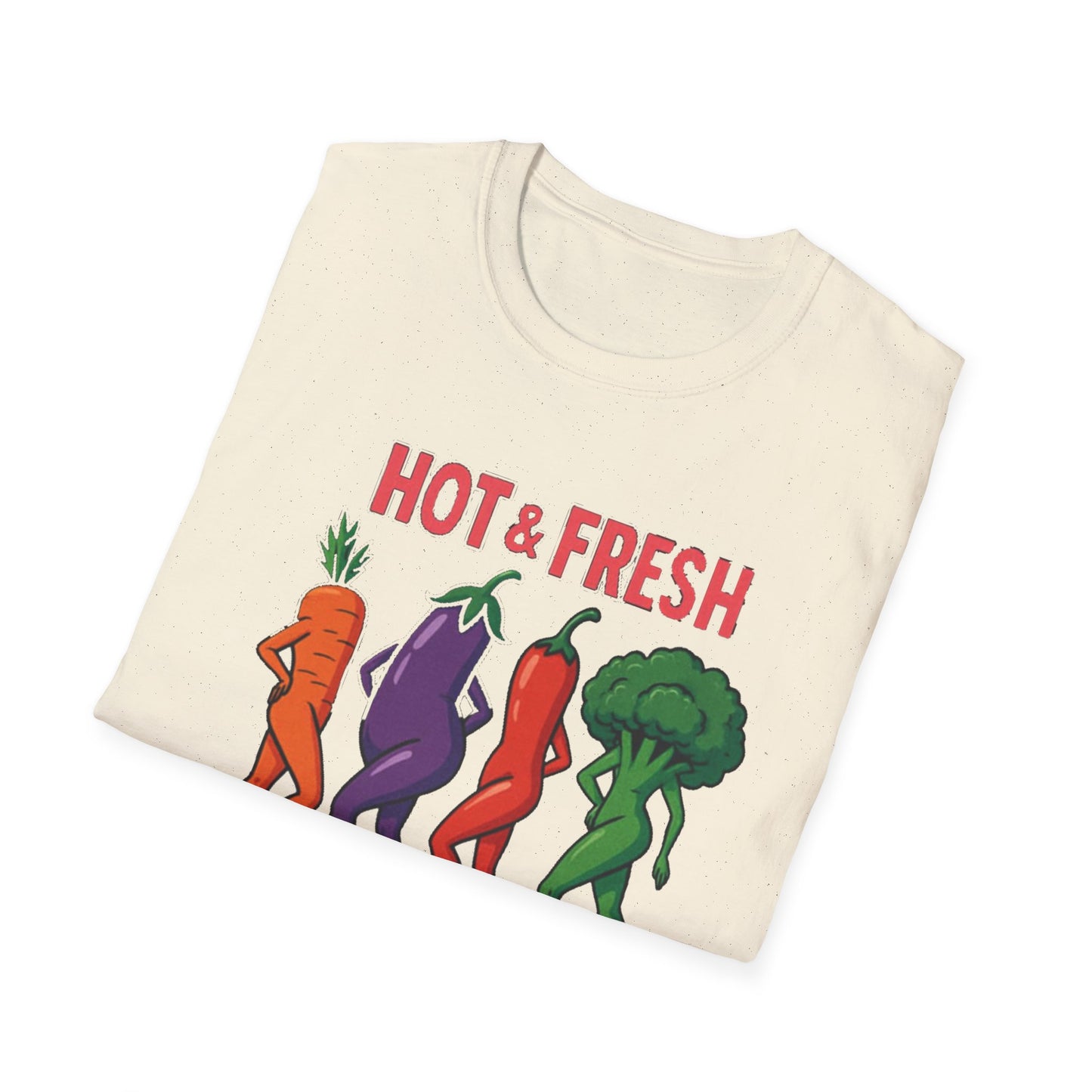 Hot & Fresh Vegetable Graphic T-Shirt, Fun Unisex Tee, Cute Foodie Gift, Summer Outfit, Vegan Fashion Statement