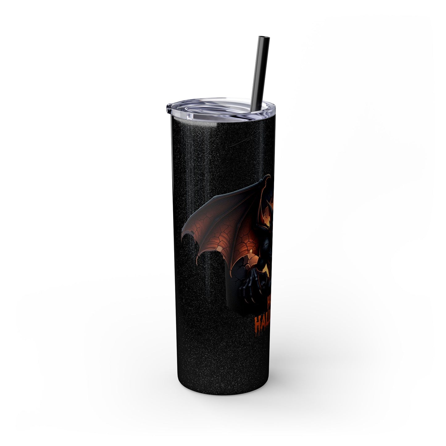 Halloween Gargoyle Skinny Tumbler with Straw, Spooky Drinkware, Perfect for Parties, Fall Decor, Trick or Treat Gifts