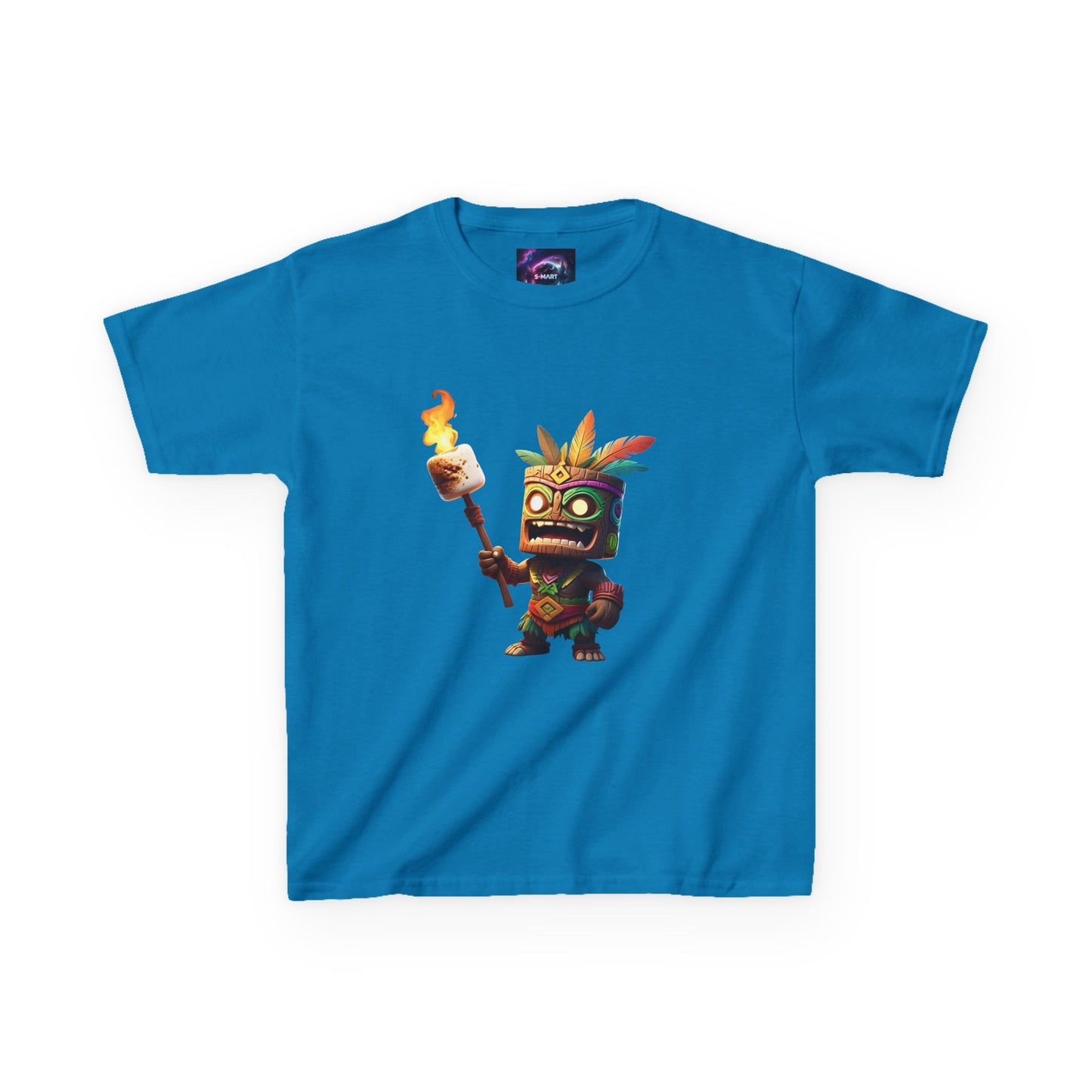 Kids Tiki Toasted Marshmallow Heavy Cotton Tee - Fun & Playful Design for Adventurous Kids