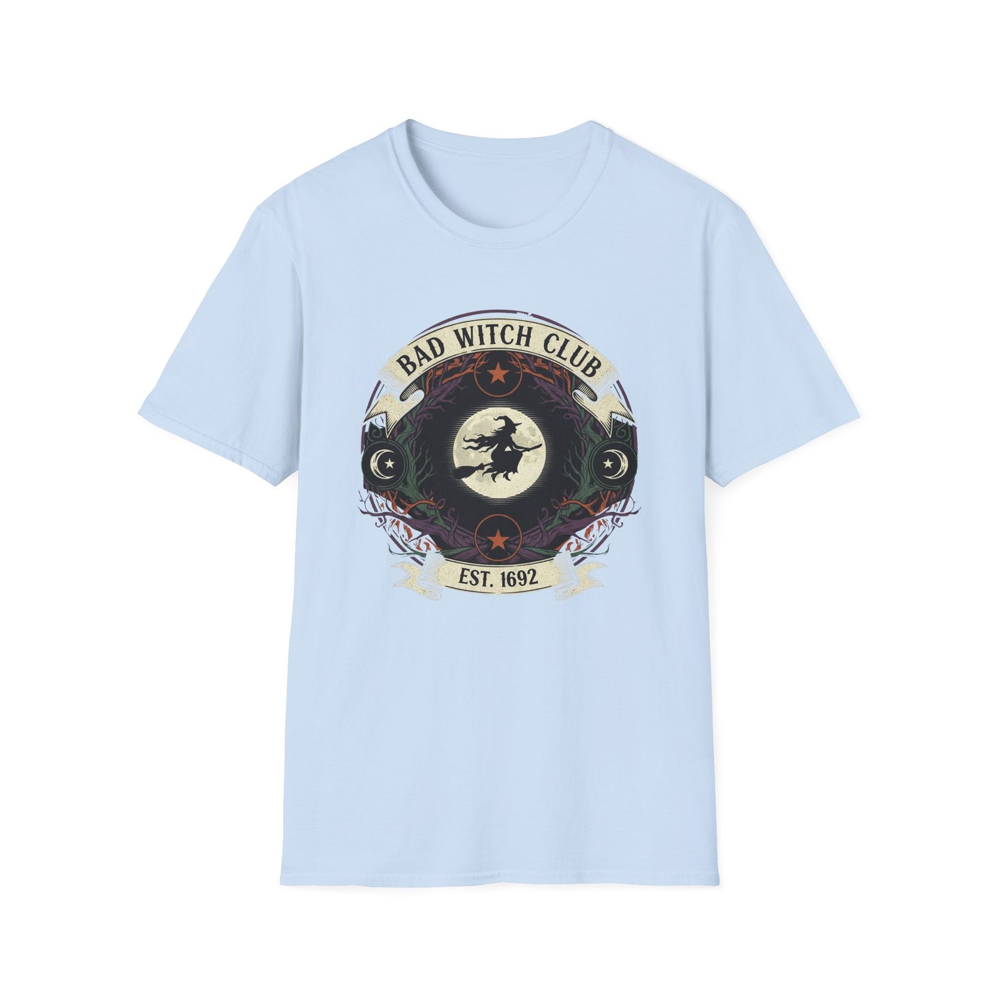 Unisex Bad Witch Club T-Shirt | Boho Style Tee, Witchy Gifts, Halloween Outfit, Casual Wear, Occult Apparel
