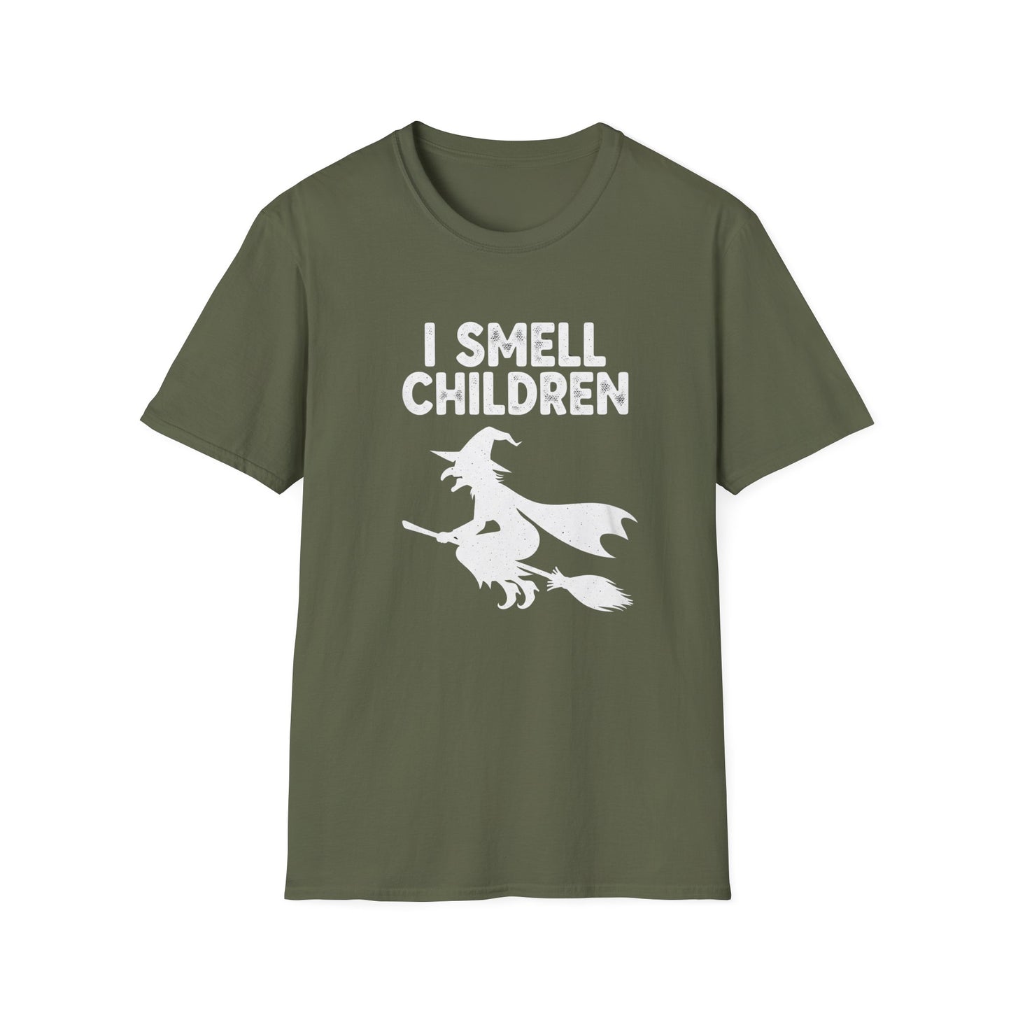 Funny I Smell Children Witch Parity Unisex Softstyle T-Shirt - I Smell Children, Gift for Parents, Humor Tee, Casual Wear, Halloween Party, Fun Outfit