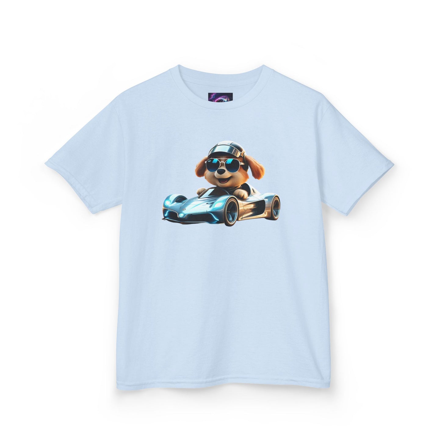Cool Dog Racing Kids Tee - Fun Lightweight Cotton T-Shirt for Young Speedsters
