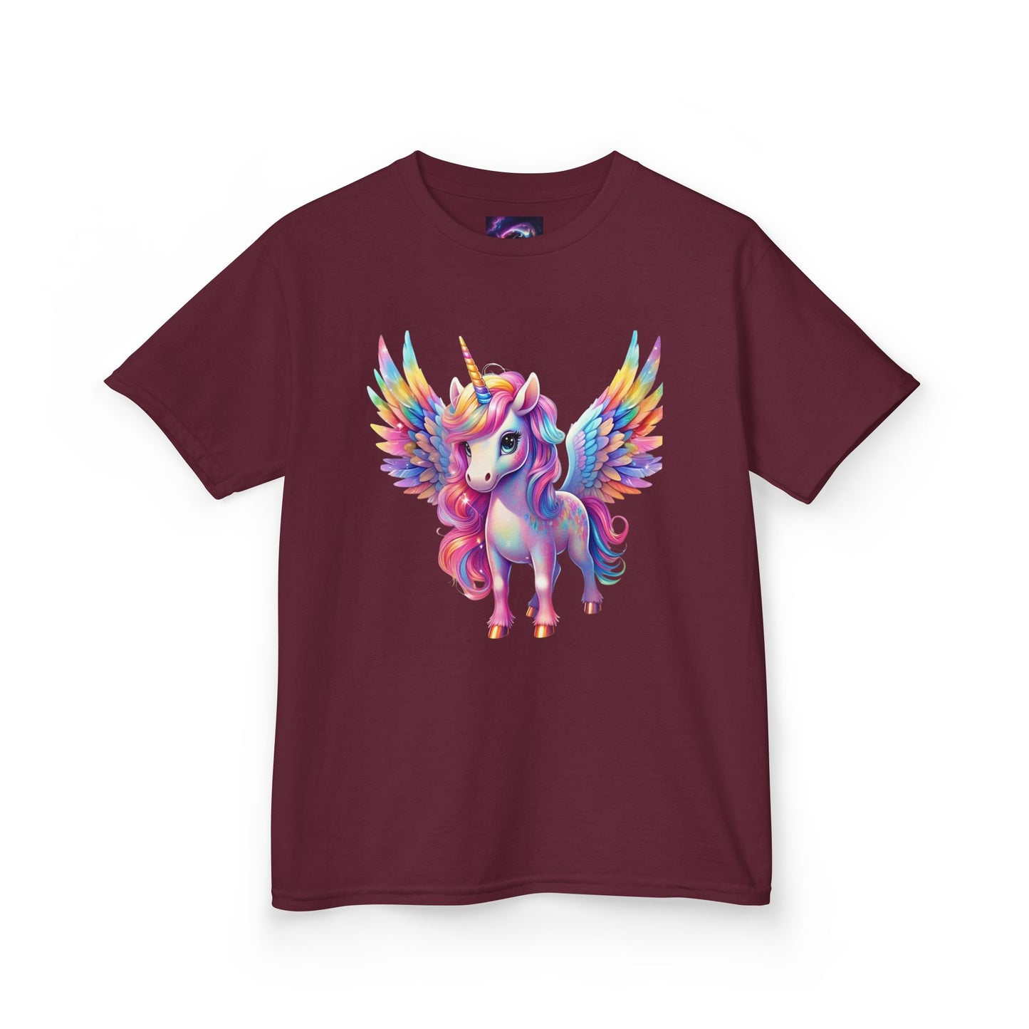 Colorful Unicorn Kids Heavy Cotton Tee - Fun & Whimsical Shirt for Magical Play