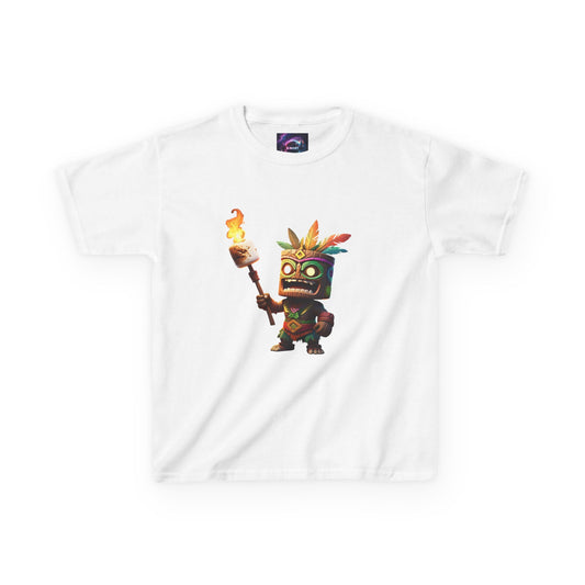 Kids Tiki Toasted Marshmallow Heavy Cotton Tee - Fun & Playful Design for Adventurous Kids