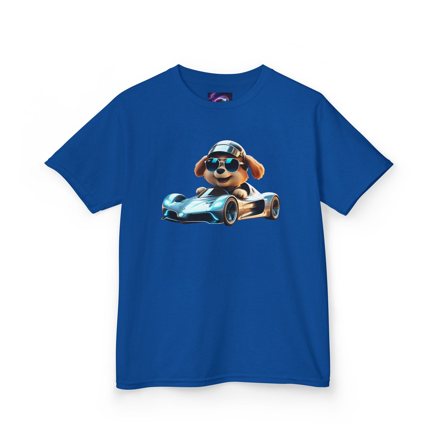 Cool Dog Racing Kids Tee - Fun Lightweight Cotton T-Shirt for Young Speedsters