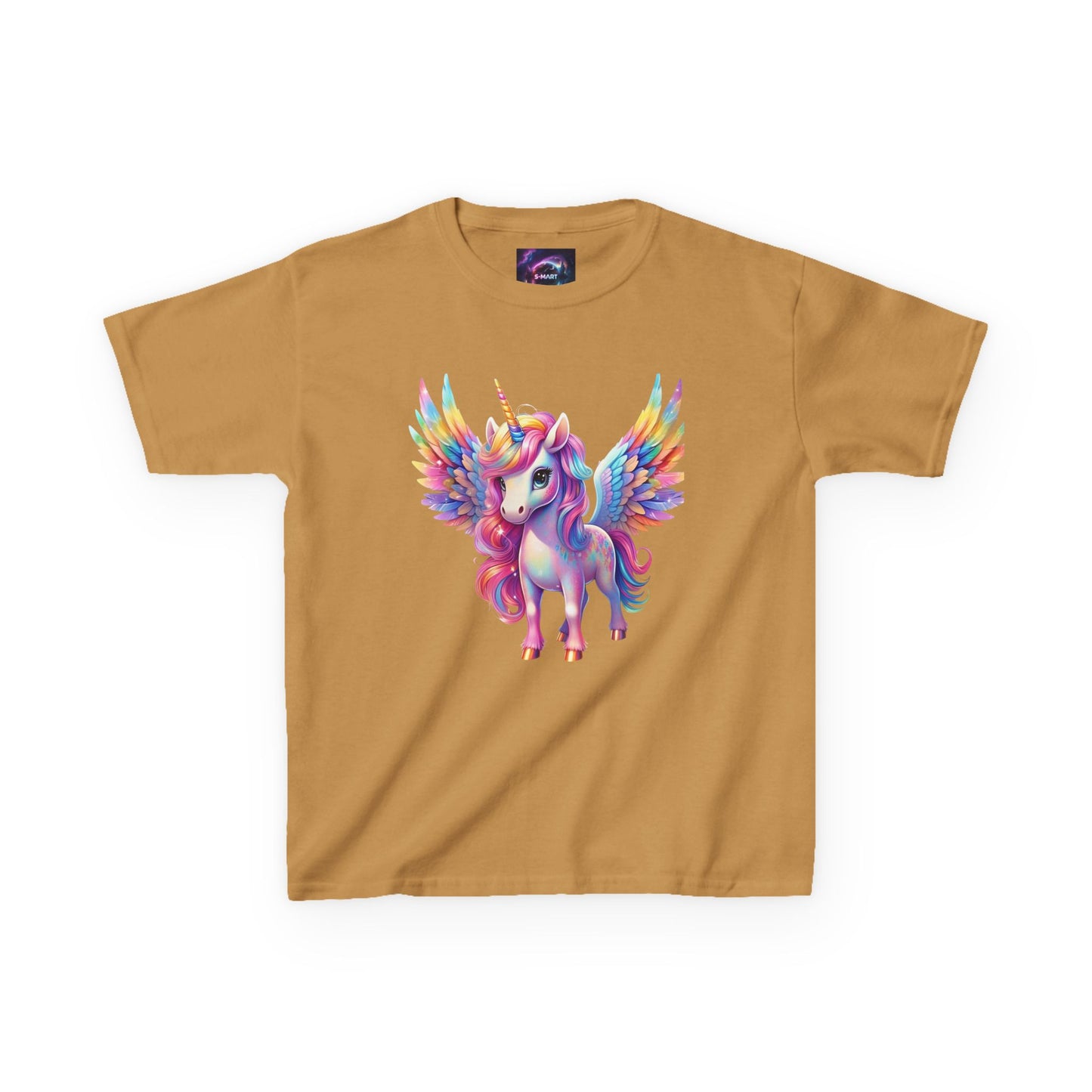 Colorful Unicorn Kids Heavy Cotton Tee - Fun & Whimsical Shirt for Magical Play