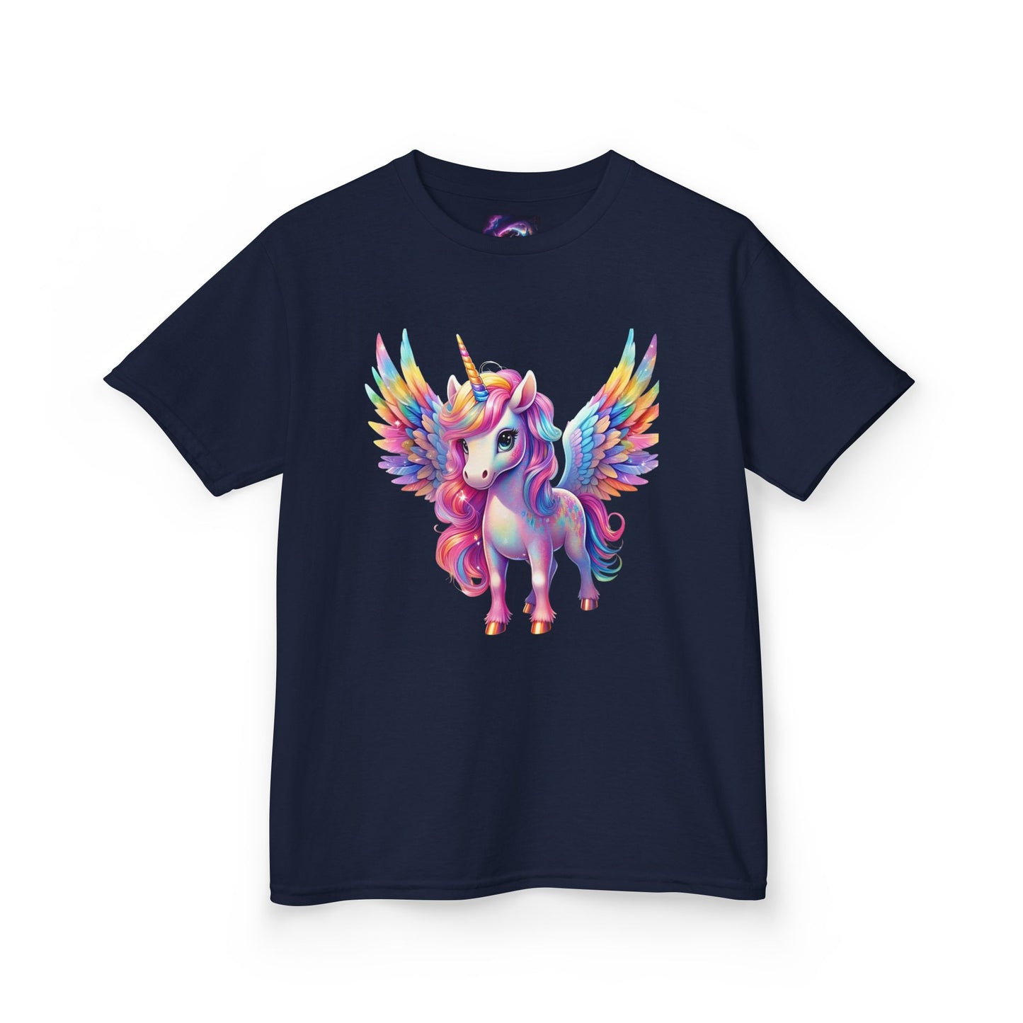 Colorful Unicorn Kids Heavy Cotton Tee - Fun & Whimsical Shirt for Magical Play