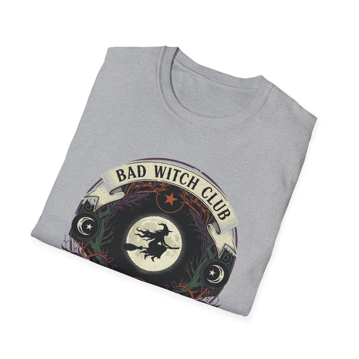 Unisex Bad Witch Club T-Shirt | Boho Style Tee, Witchy Gifts, Halloween Outfit, Casual Wear, Occult Apparel
