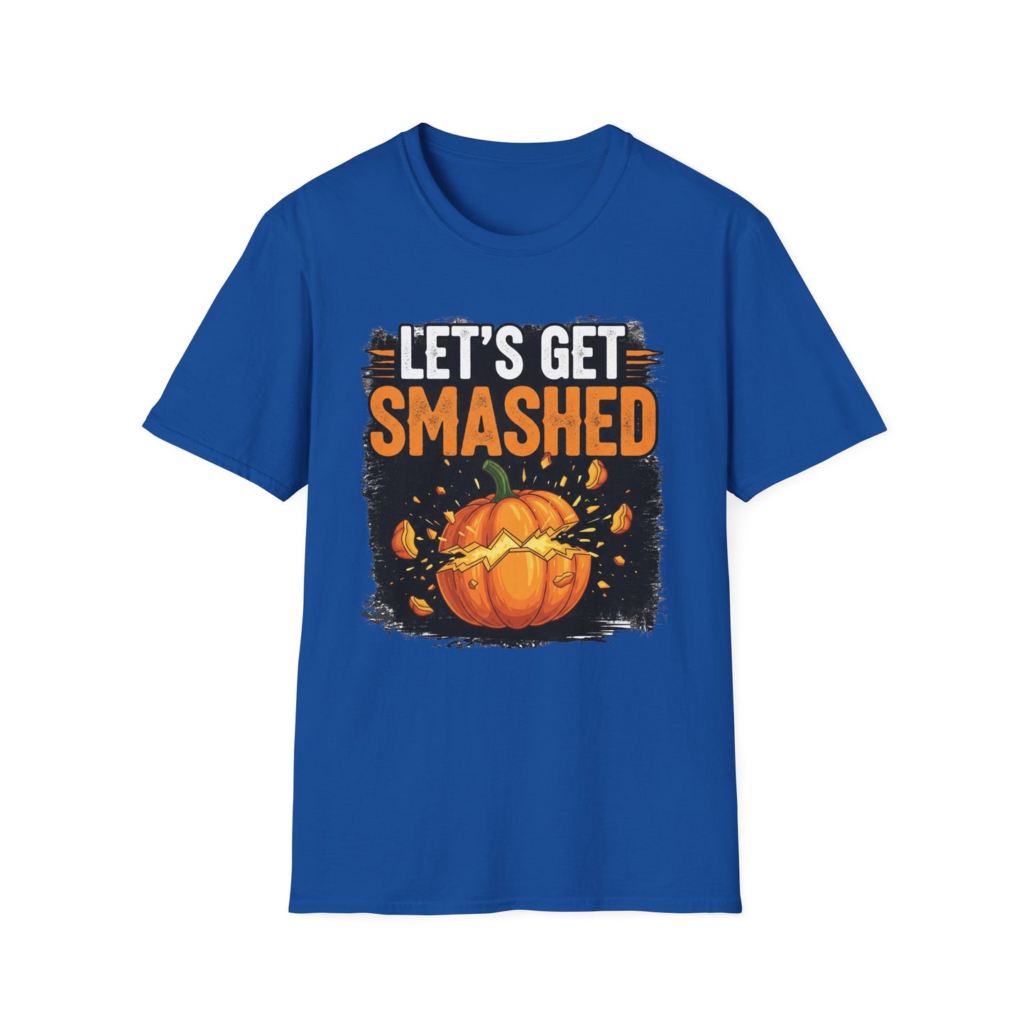 Halloween Pumpkin Lets Get Smashed Graphic T-Shirt, Fall Unisex Tee, Let's Get Smashed Halloween Shirt, Casual Halloween Apparel, Fun Pumpkin Shirt