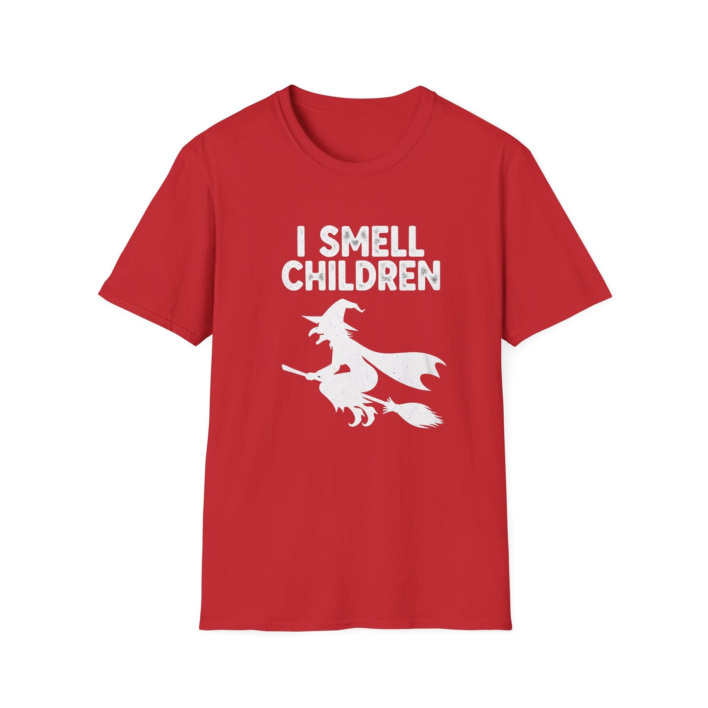 Funny I Smell Children Witch Parity Unisex Softstyle T-Shirt - I Smell Children, Gift for Parents, Humor Tee, Casual Wear, Halloween Party, Fun Outfit
