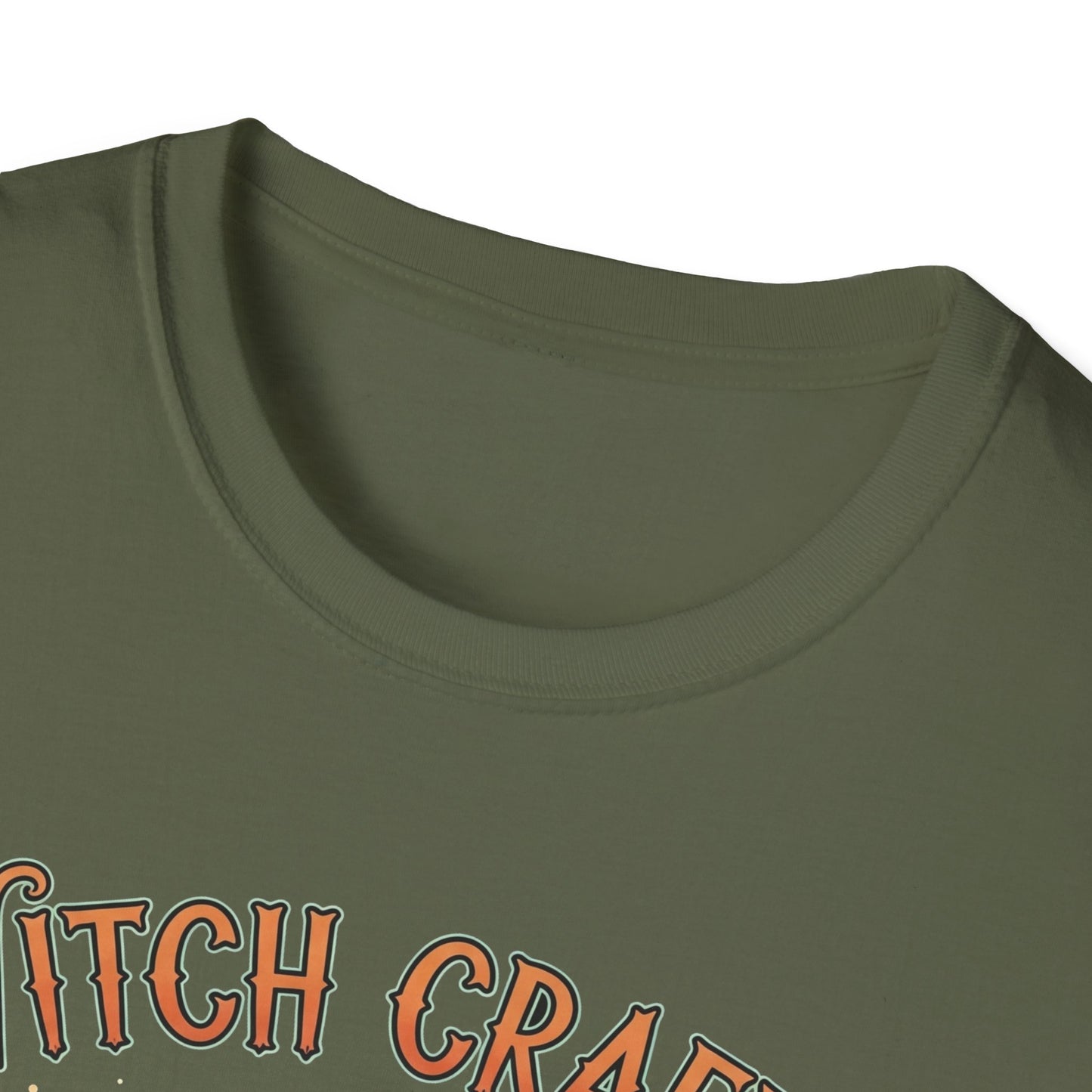Witchcrafts Unisex Softstyle T-Shirt | Spooky Halloween Tee, Witchy Apparel, Gift for Witches, Retro Graphic Shirt, Autumn Fashion