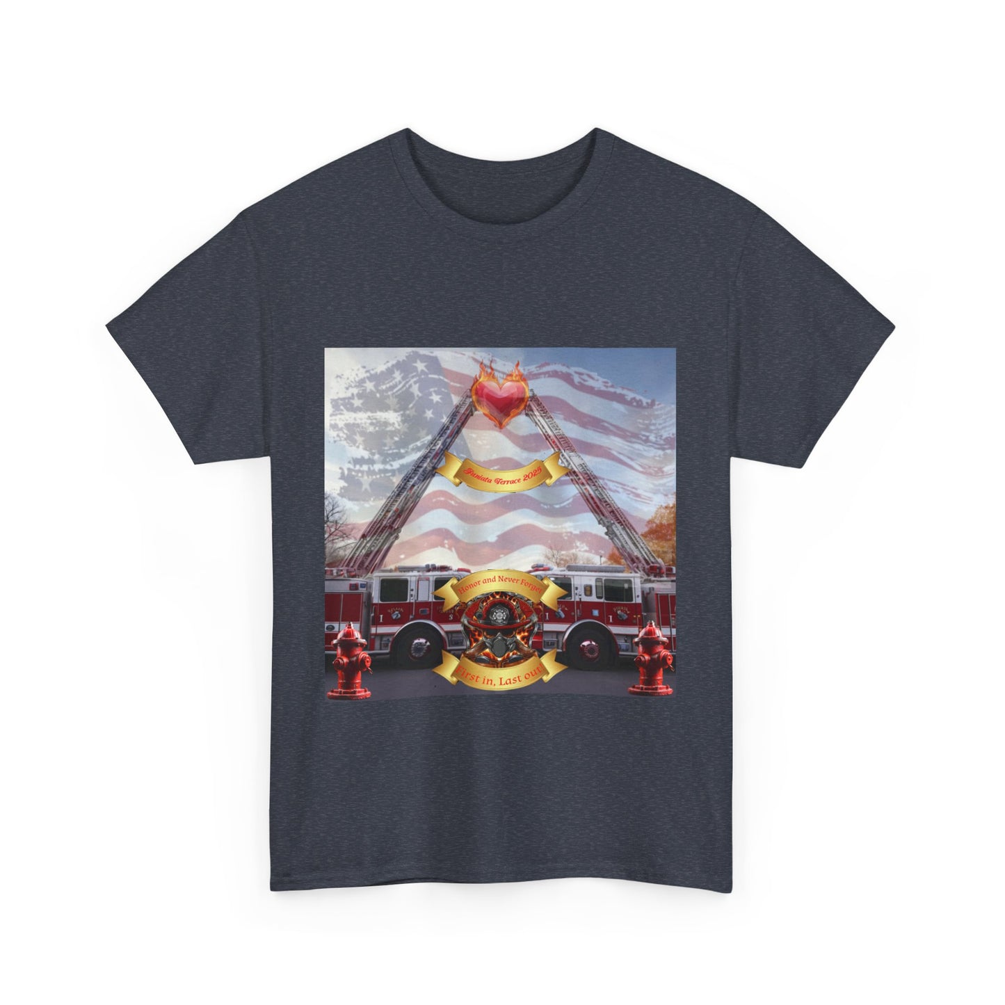The Juniata Terrace Fire 2025 Honor Patriotic Firefighter T-Shirt