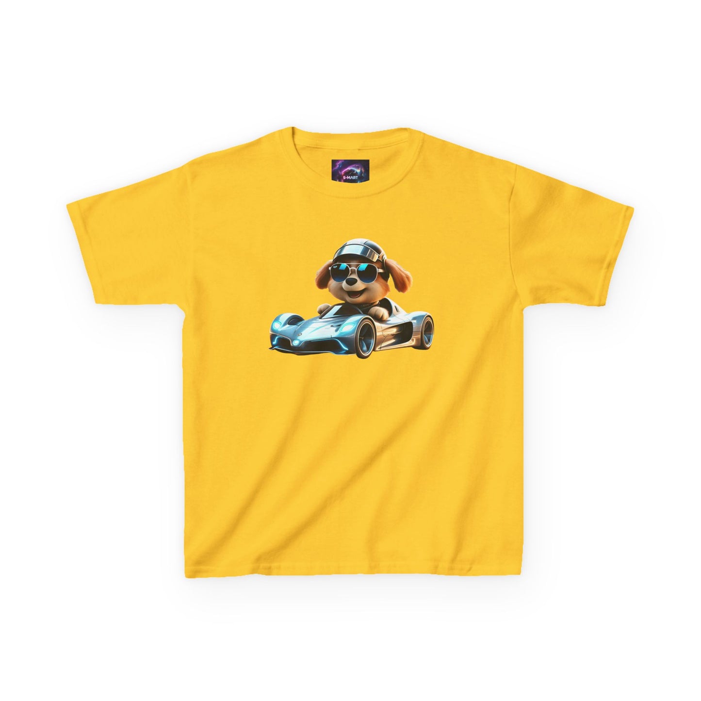 Cool Dog Racing Kids Tee - Fun Lightweight Cotton T-Shirt for Young Speedsters