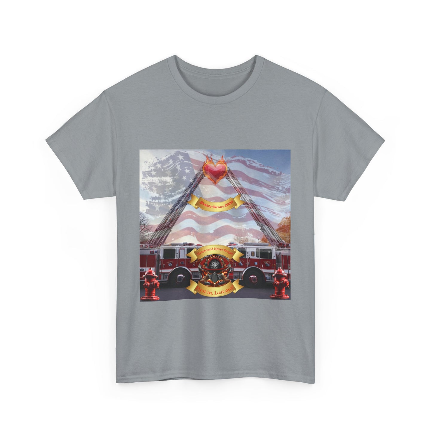The Juniata Terrace Fire 2025 Honor Patriotic Firefighter T-Shirt