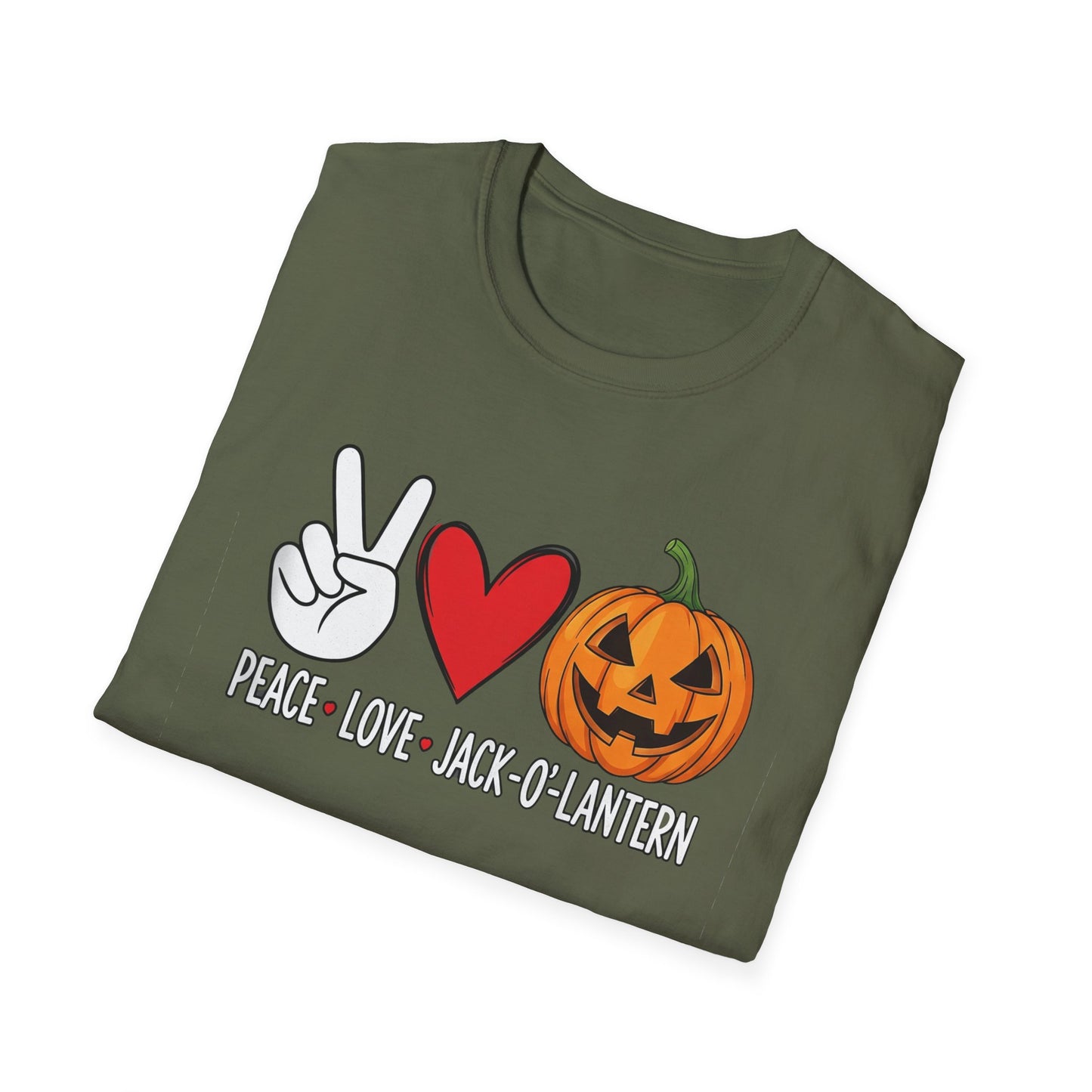 Fall Vibes Graphic T-Shirt, Pumpkin Love Tee, Unisex Halloween Shirt, Peace Love Pumpkin, Autumn Fashion Top