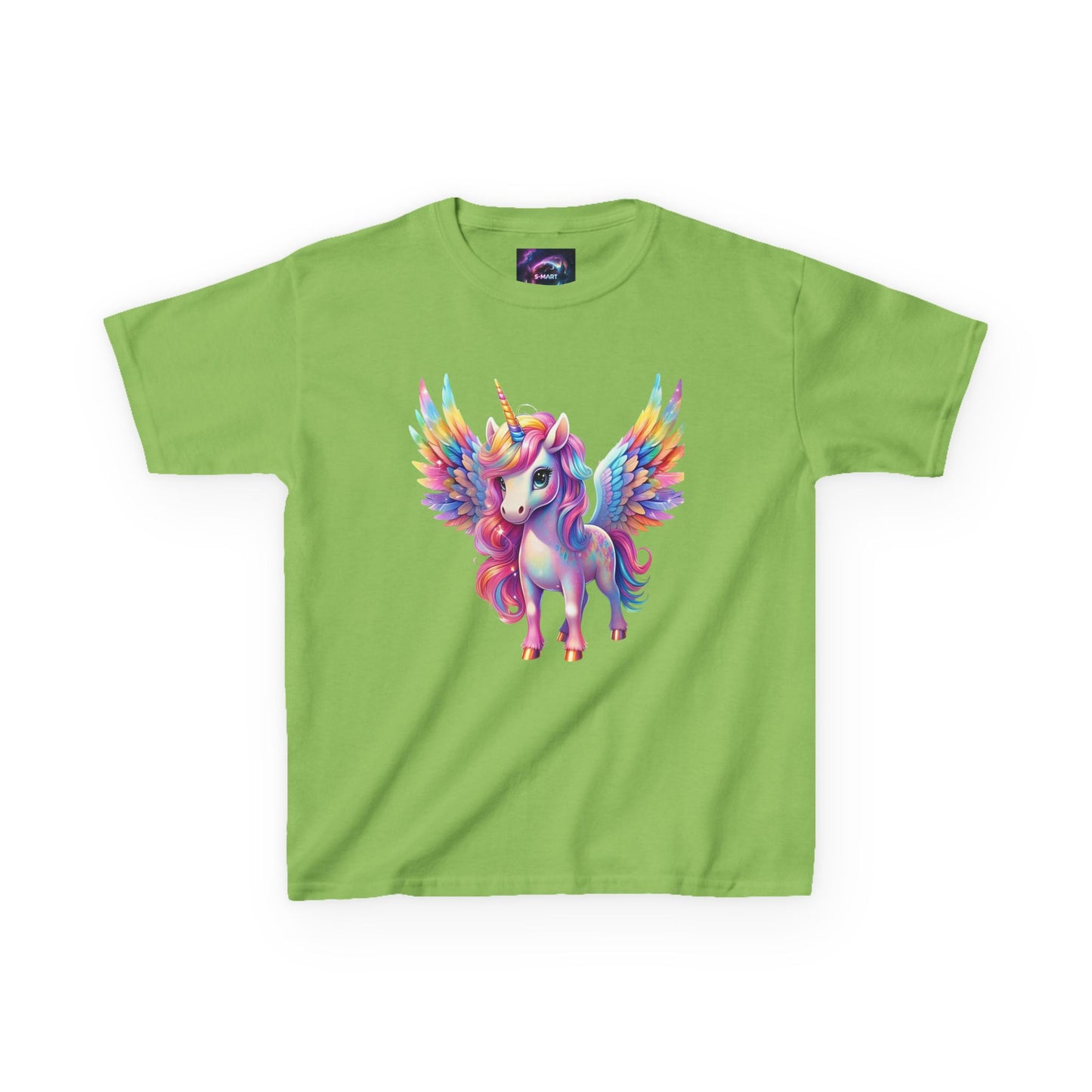 Colorful Unicorn Kids Heavy Cotton Tee - Fun & Whimsical Shirt for Magical Play