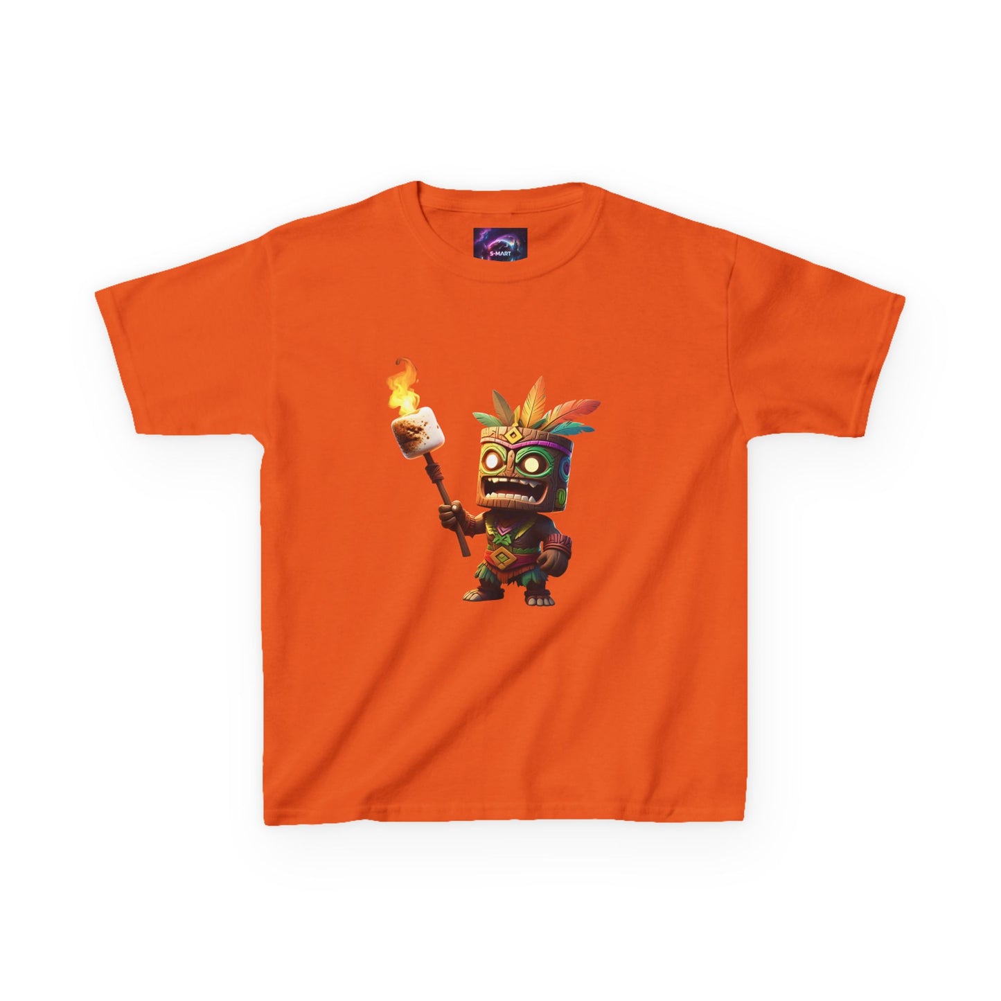 Kids Tiki Toasted Marshmallow Heavy Cotton Tee - Fun & Playful Design for Adventurous Kids