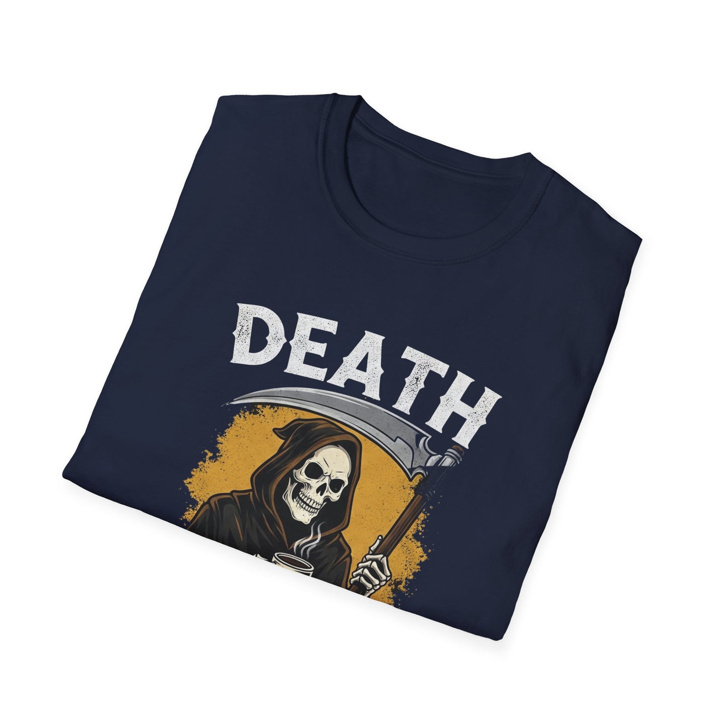 Death Before Decaf T-Shirt, Funny Coffee Shirt, Unisex Casual Tee, Gift for Coffee Lovers, Halloween Apparel, Graphic Tee