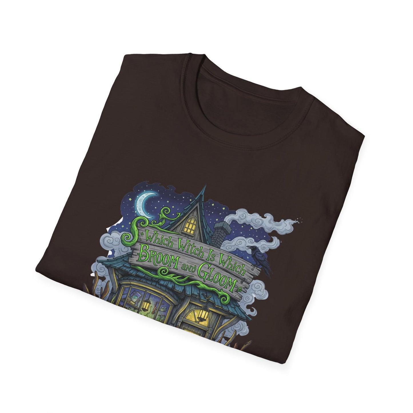 Halloween Which Witch Is Which Broom and Gloom Unisex T-Shirt, Spooky Shirt, Graphic Tee, Fall Apparel, Halloween Gift, Cozy Casual Wear