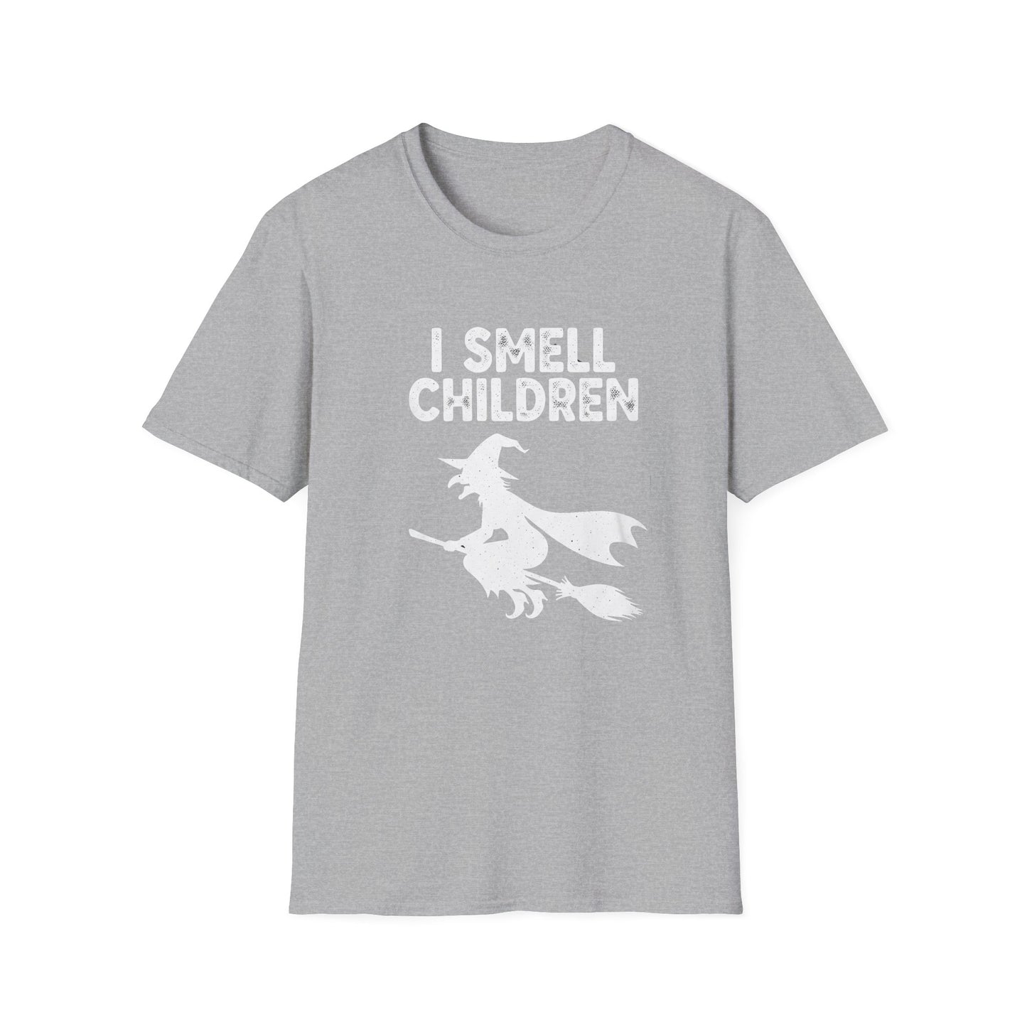 Funny I Smell Children Witch Parity Unisex Softstyle T-Shirt - I Smell Children, Gift for Parents, Humor Tee, Casual Wear, Halloween Party, Fun Outfit