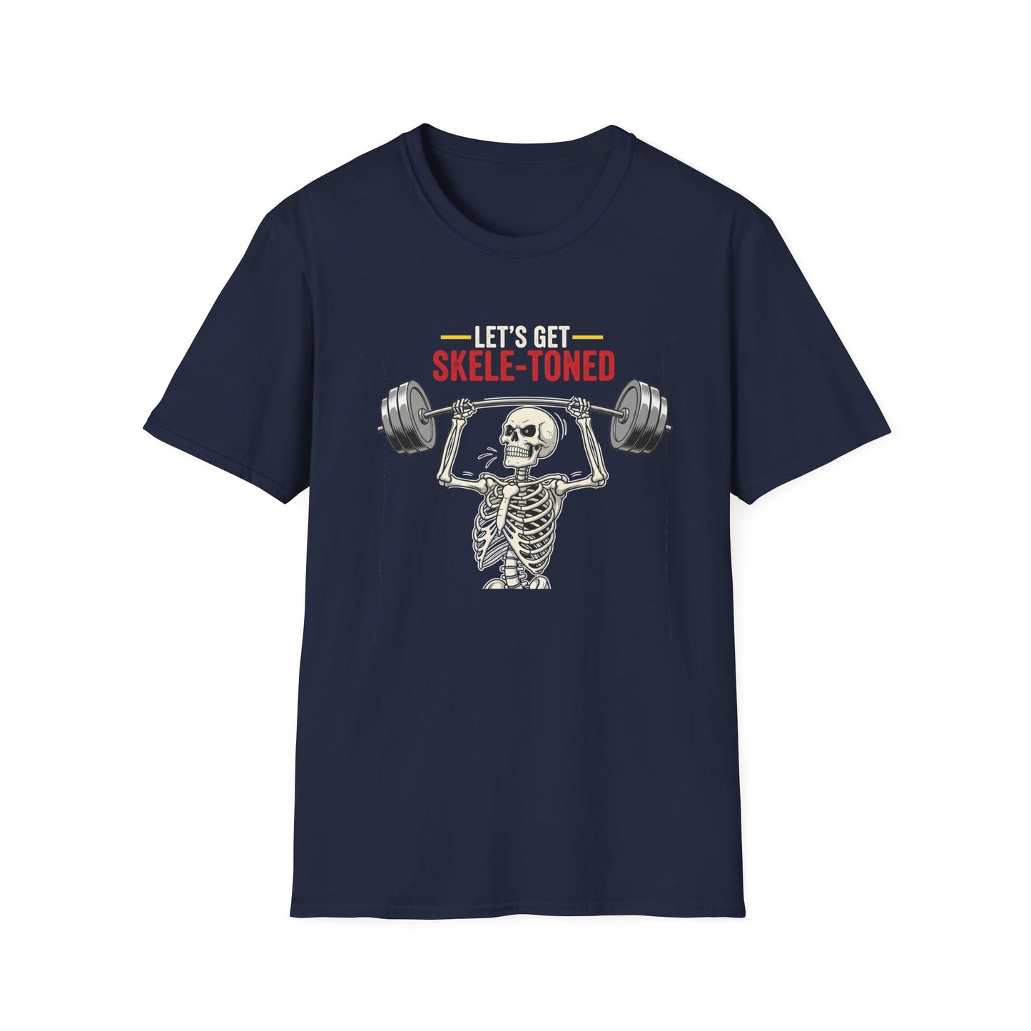 Let's Get Skele-Toned Halloween T-Shirt | Funny Fitness Tee, Unisex Halloween Apparel, Spooky Gym Shirt, Skeleton Workout Top, Unique Gift