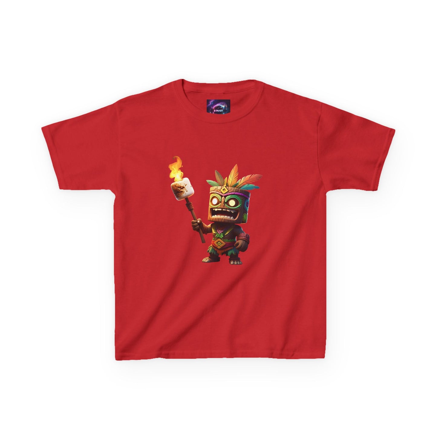 Kids Tiki Toasted Marshmallow Heavy Cotton Tee - Fun & Playful Design for Adventurous Kids
