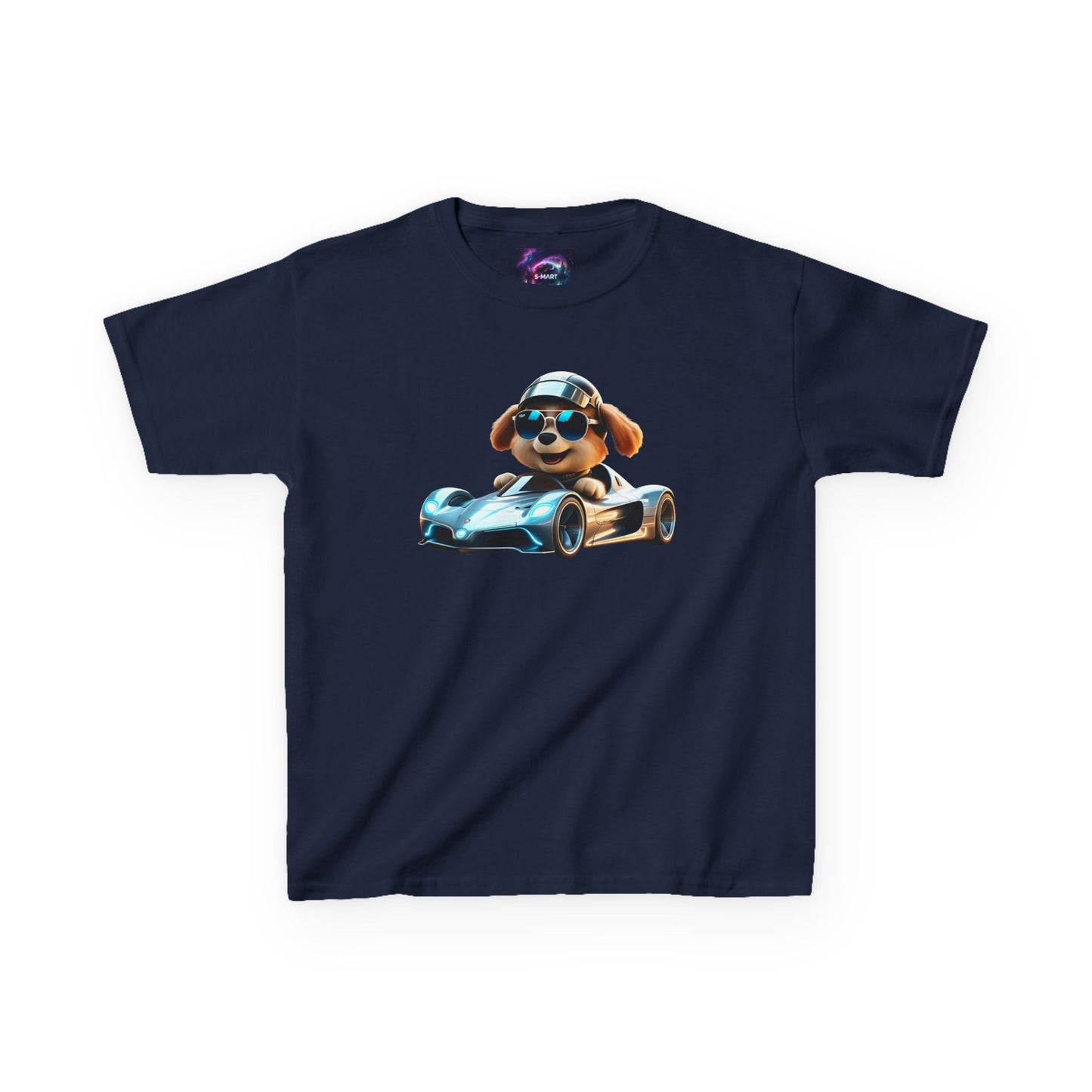 Cool Dog Racing Kids Tee - Fun Lightweight Cotton T-Shirt for Young Speedsters