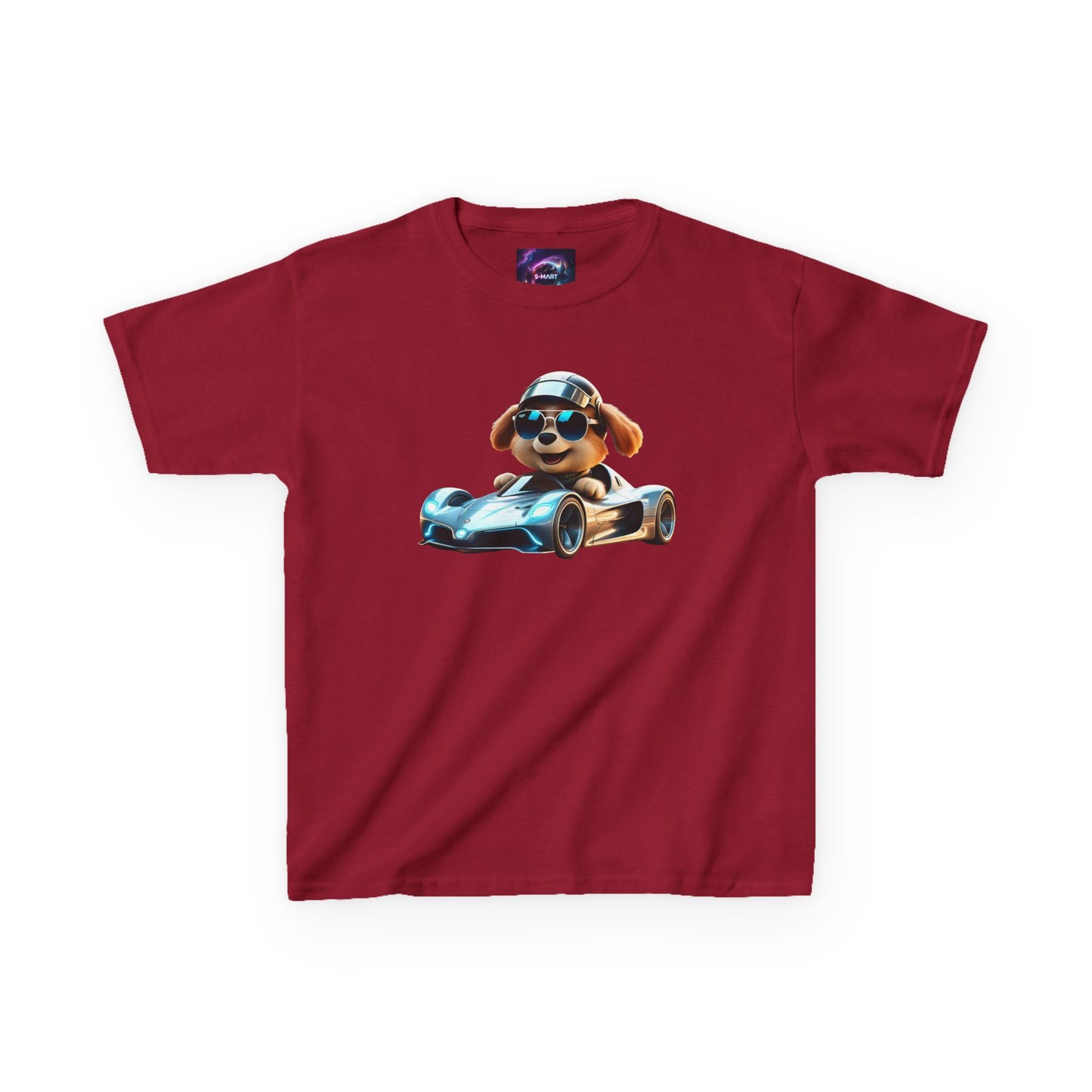 Cool Dog Racing Kids Tee - Fun Lightweight Cotton T-Shirt for Young Speedsters