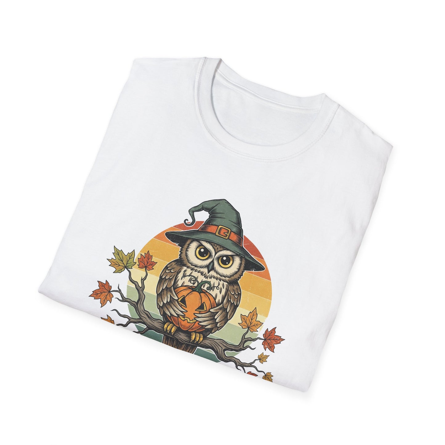 Halloween Happy Owl O Ween Graphic Tee, Casual Fall T-Shirt, Seasonal Gift, Unisex Halloween Shirt, Fun Halloween Outfit