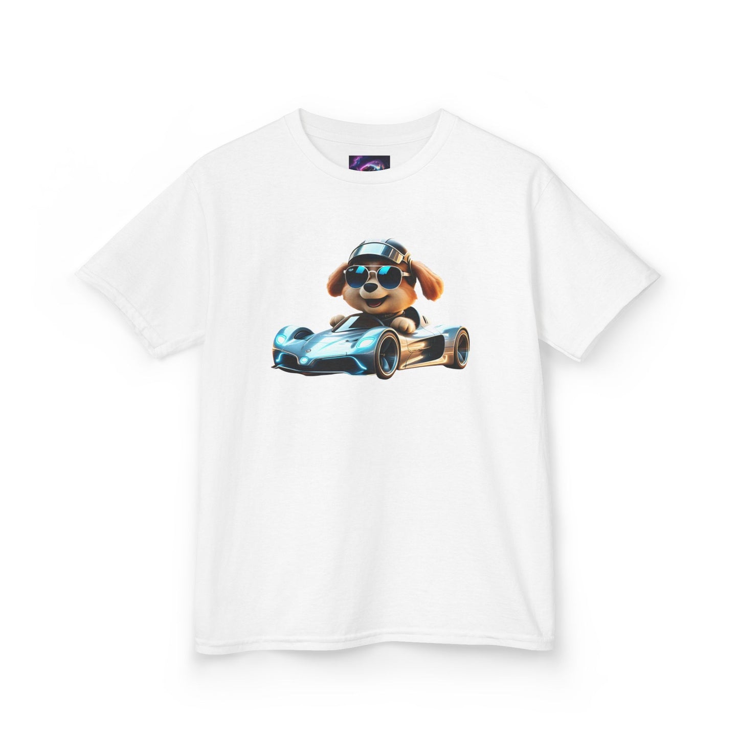 Cool Dog Racing Kids Tee - Fun Lightweight Cotton T-Shirt for Young Speedsters
