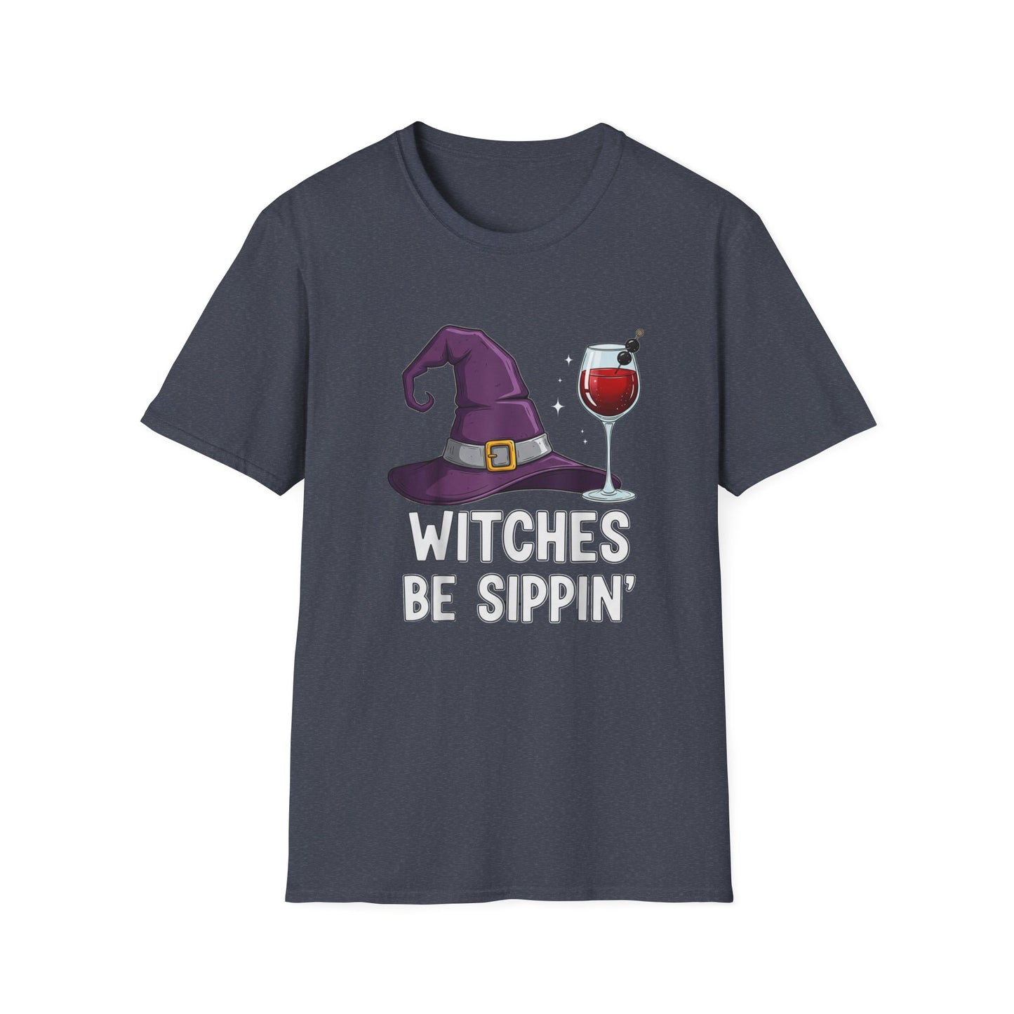 Witches Be Sippin' Unisex Softstyle T-Shirt | Spooky Season Tee, Halloween Gift, Witchy Apparel, Casual Wear, Festival Shirt