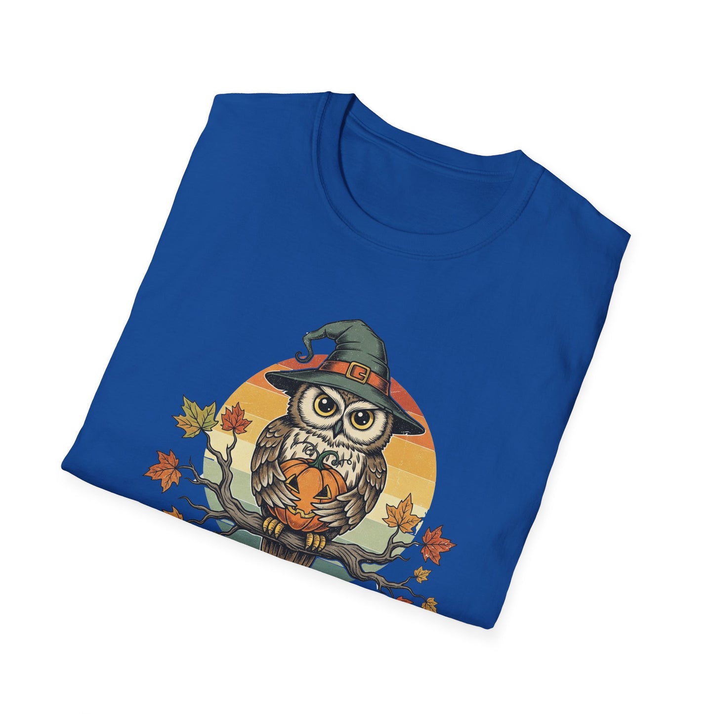 Halloween Happy Owl O Ween Graphic Tee, Casual Fall T-Shirt, Seasonal Gift, Unisex Halloween Shirt, Fun Halloween Outfit