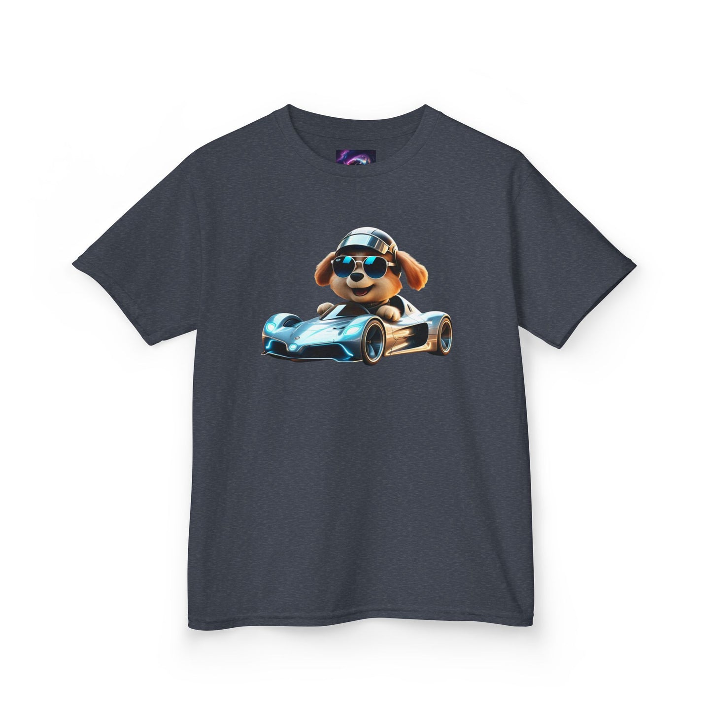 Cool Dog Racing Kids Tee - Fun Lightweight Cotton T-Shirt for Young Speedsters