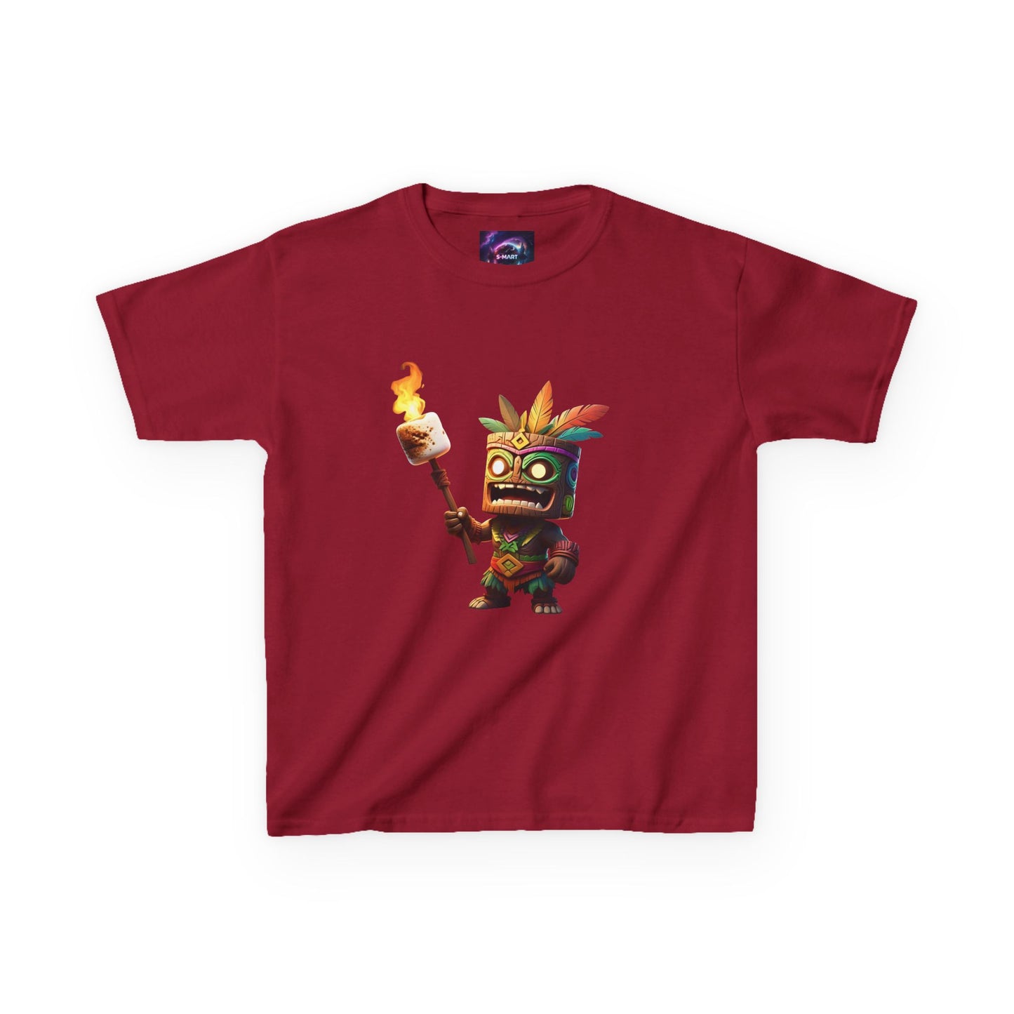 Kids Tiki Toasted Marshmallow Heavy Cotton Tee - Fun & Playful Design for Adventurous Kids