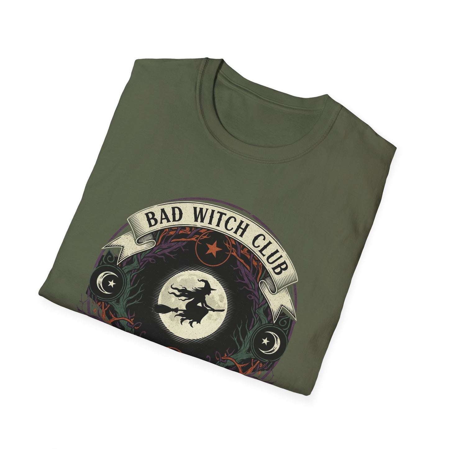 Unisex Bad Witch Club T-Shirt | Boho Style Tee, Witchy Gifts, Halloween Outfit, Casual Wear, Occult Apparel