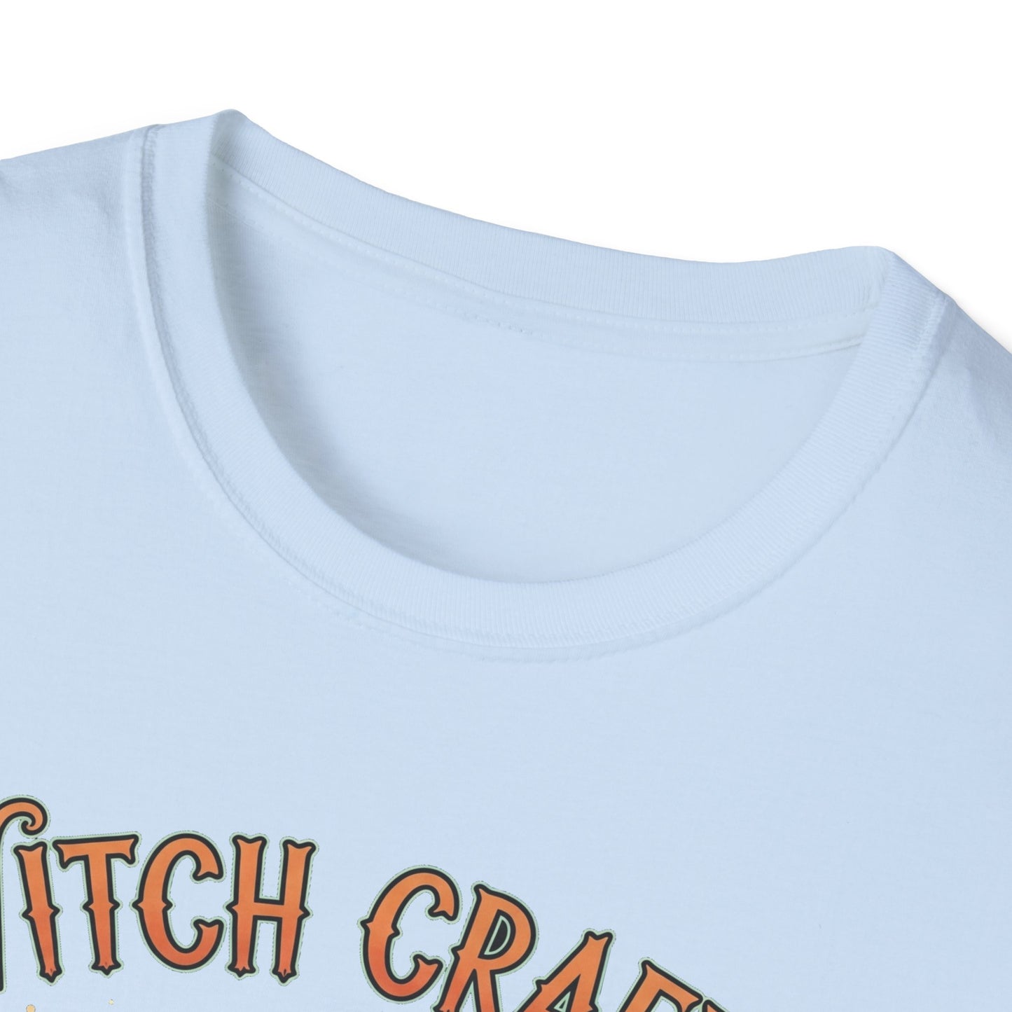 Witchcrafts Unisex Softstyle T-Shirt | Spooky Halloween Tee, Witchy Apparel, Gift for Witches, Retro Graphic Shirt, Autumn Fashion