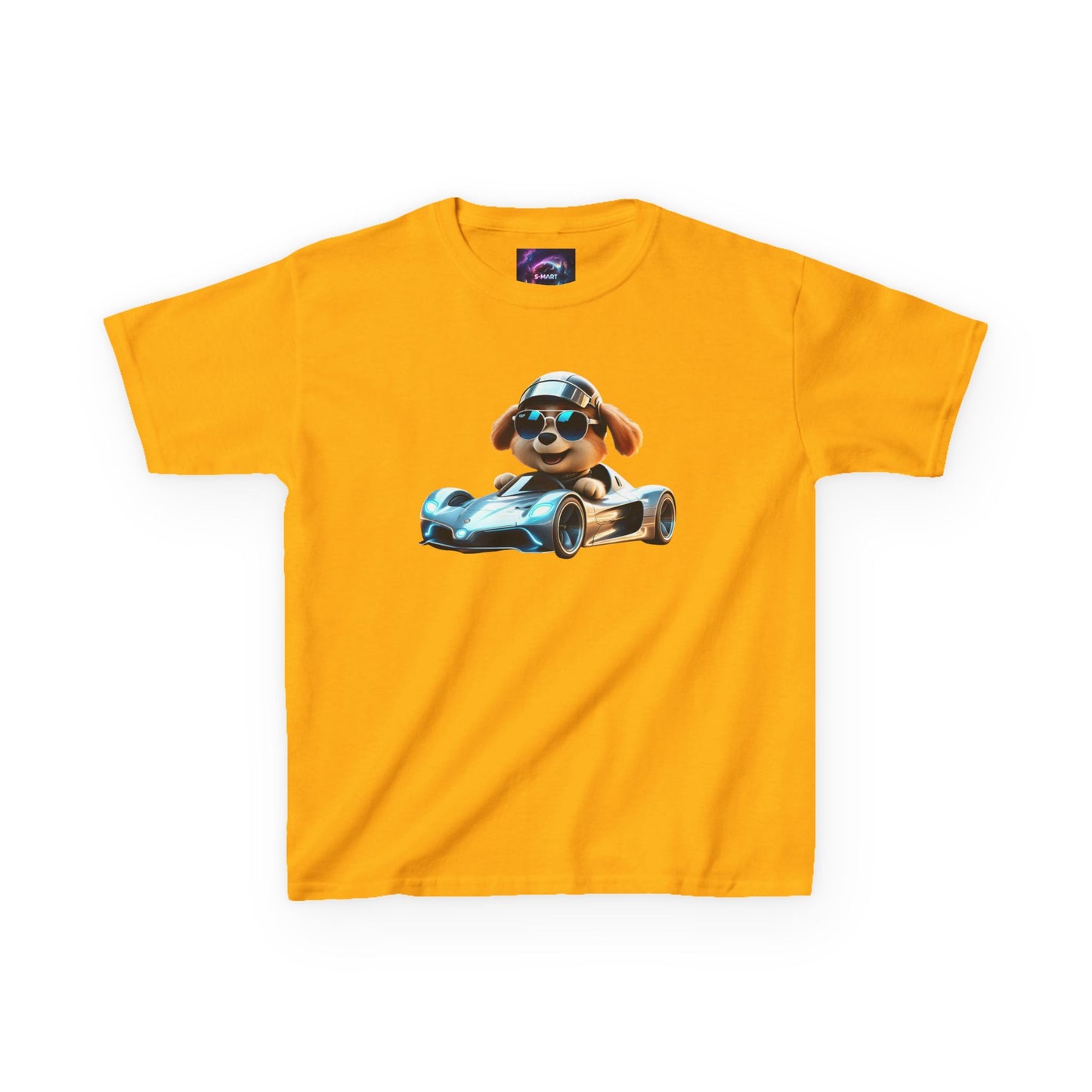 Cool Dog Racing Kids Tee - Fun Lightweight Cotton T-Shirt for Young Speedsters