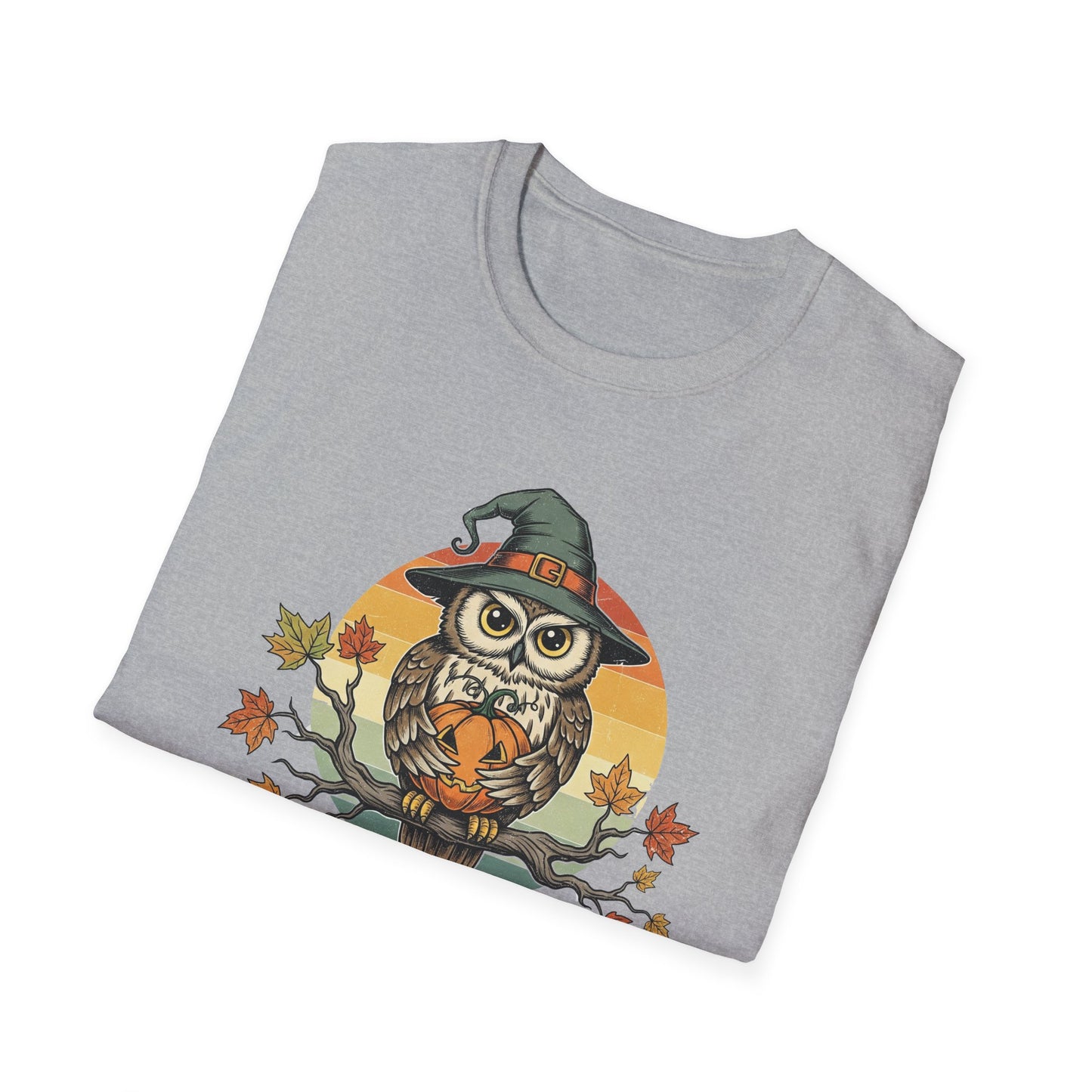 Halloween Happy Owl O Ween Graphic Tee, Casual Fall T-Shirt, Seasonal Gift, Unisex Halloween Shirt, Fun Halloween Outfit