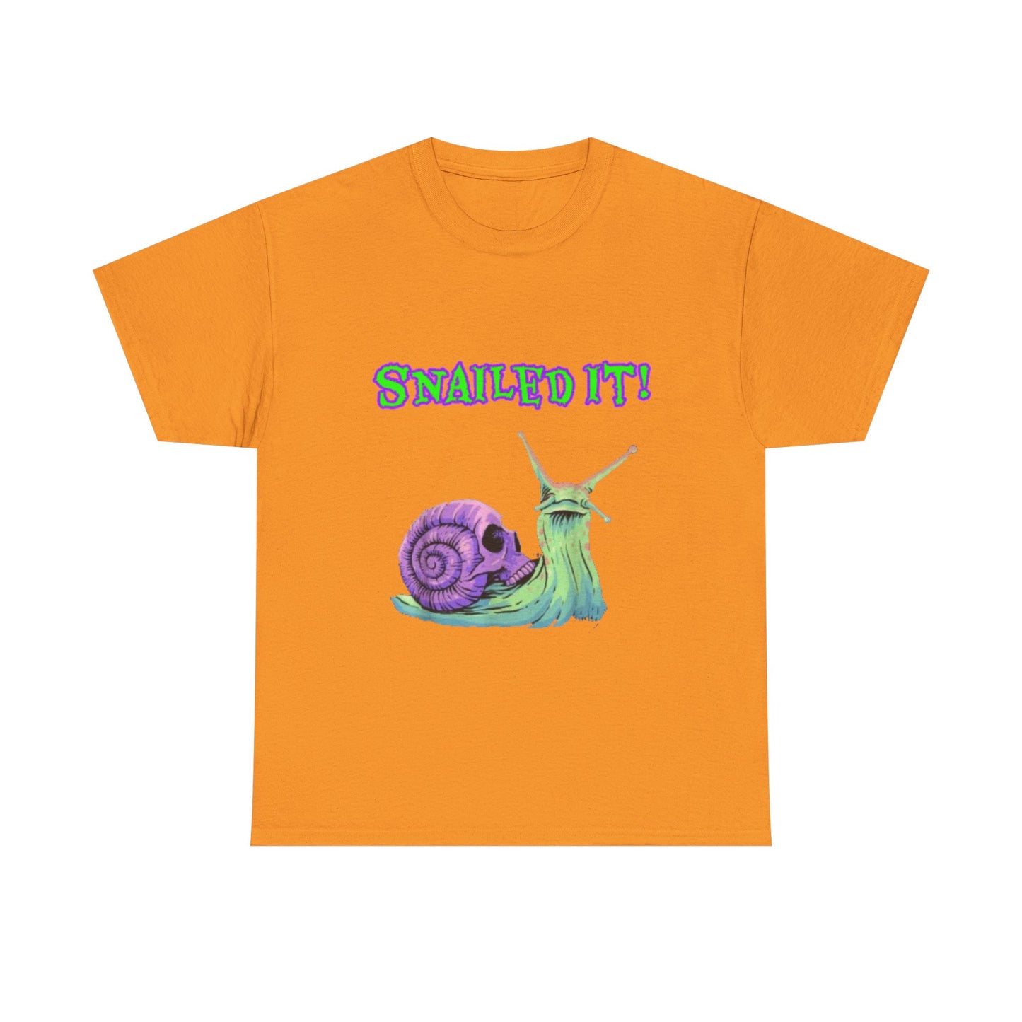 "Snailed It!" Unisex Heavy Cotton Tee - Slow & Steady Sass for Professional Weirdos