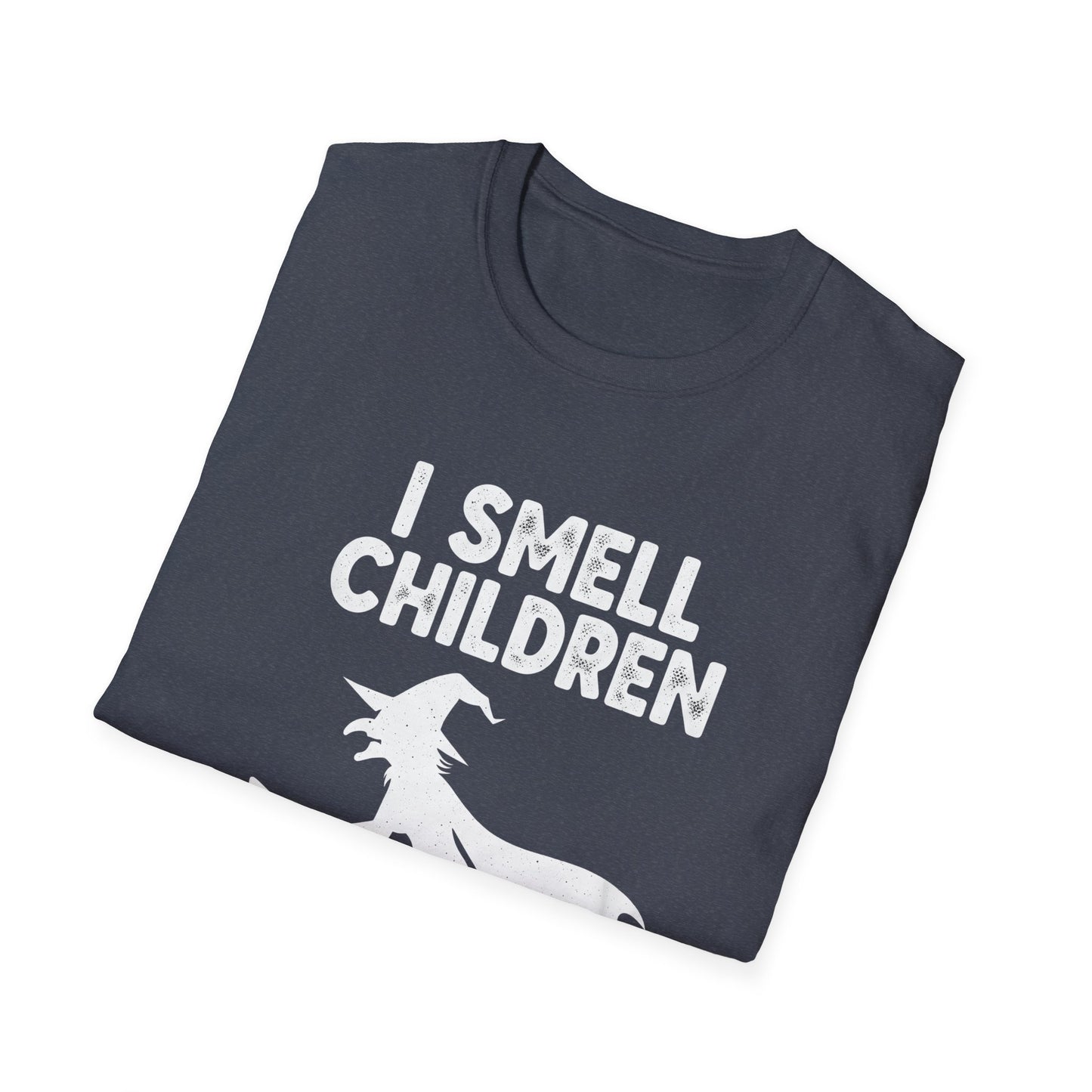 Funny I Smell Children Witch Parity Unisex Softstyle T-Shirt - I Smell Children, Gift for Parents, Humor Tee, Casual Wear, Halloween Party, Fun Outfit