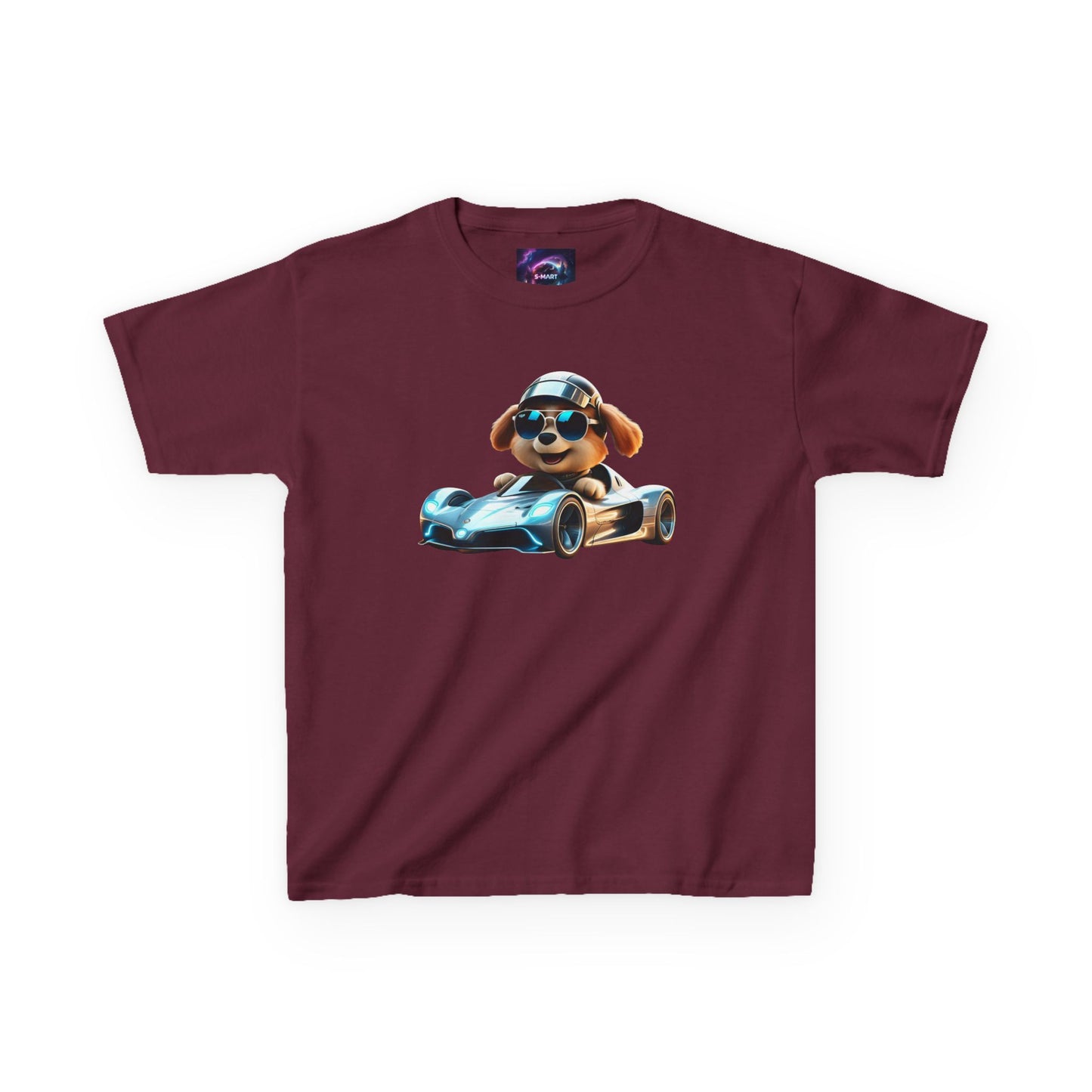 Cool Dog Racing Kids Tee - Fun Lightweight Cotton T-Shirt for Young Speedsters