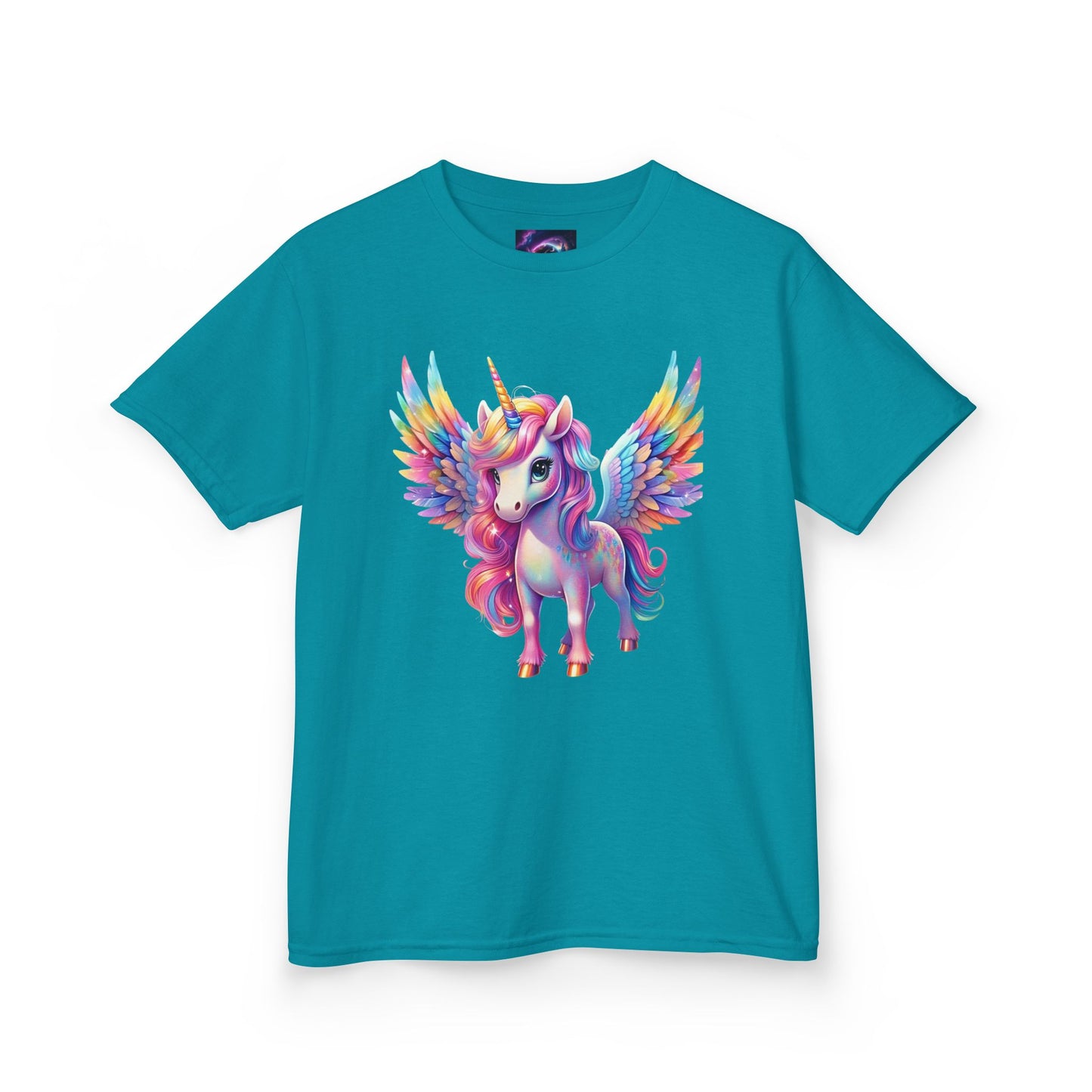 Colorful Unicorn Kids Heavy Cotton Tee - Fun & Whimsical Shirt for Magical Play