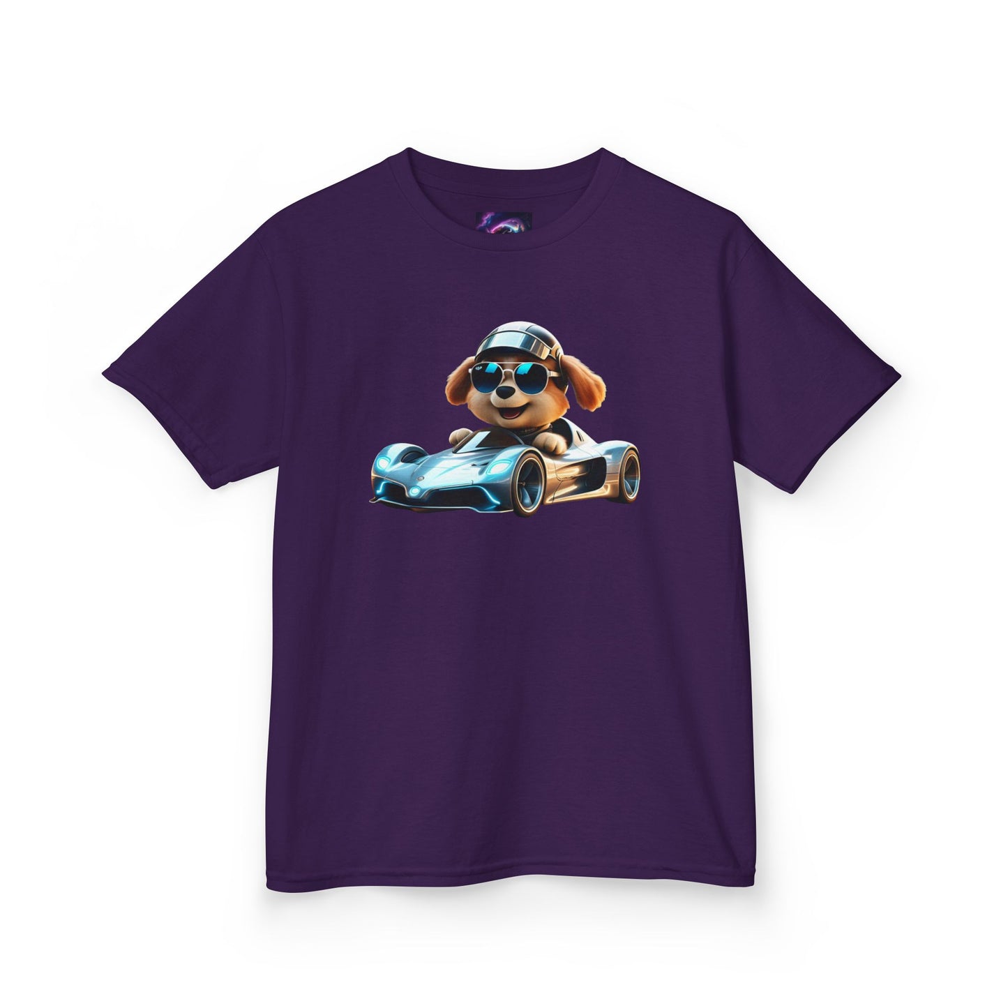 Cool Dog Racing Kids Tee - Fun Lightweight Cotton T-Shirt for Young Speedsters